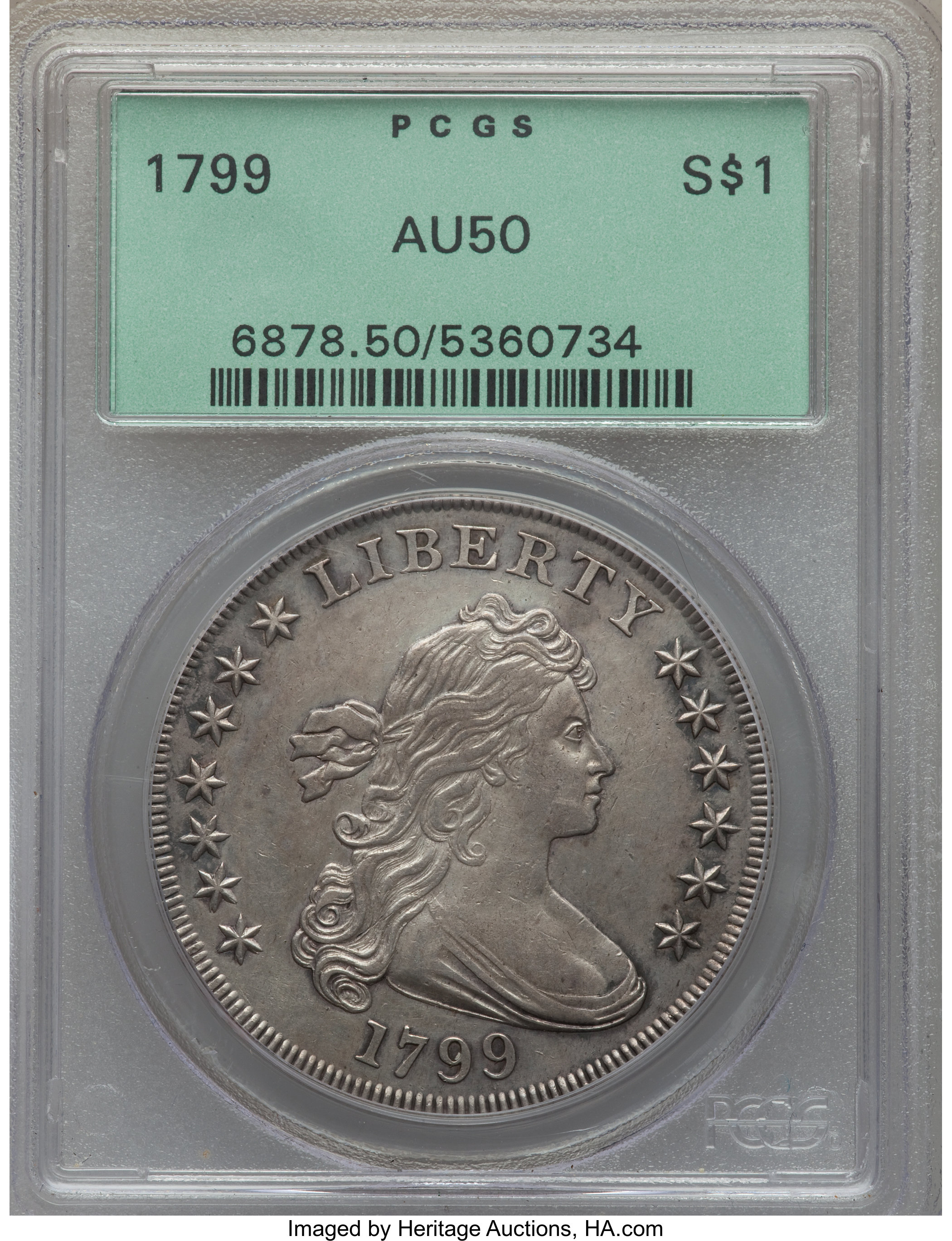 1799 $1  7x6 Stars, B-18, BB-154 AG3 thumbnail 27