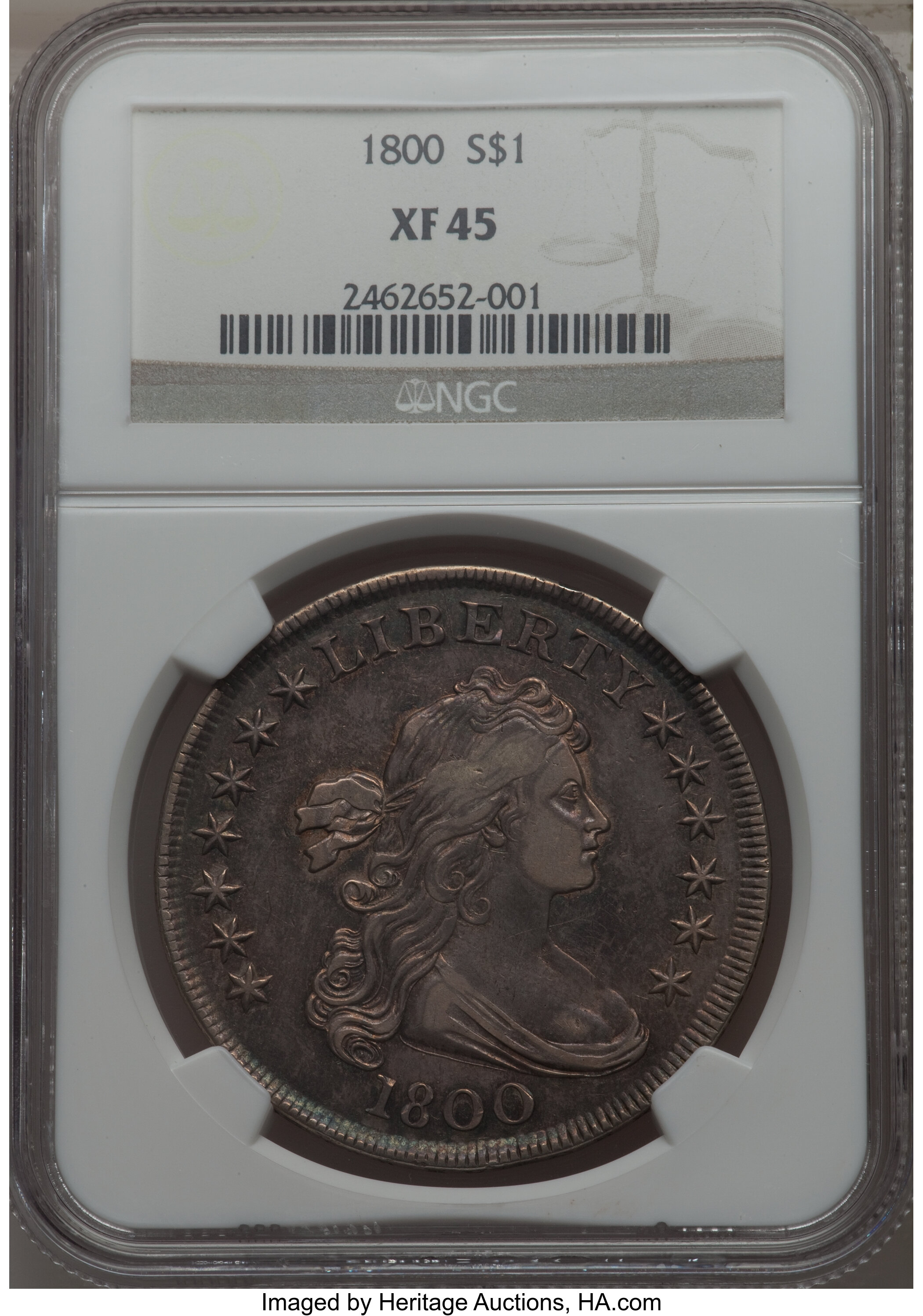 1800 $1  B-5, BB-189 XF45 thumbnail 4