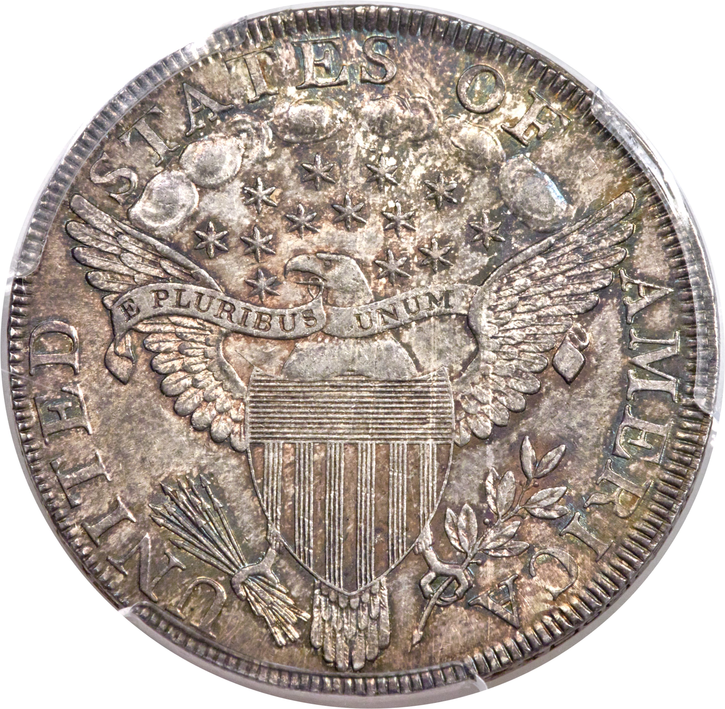 1798 $1  Large Eagle, Pointed 9, Wide Date MS63 thumbnail 3