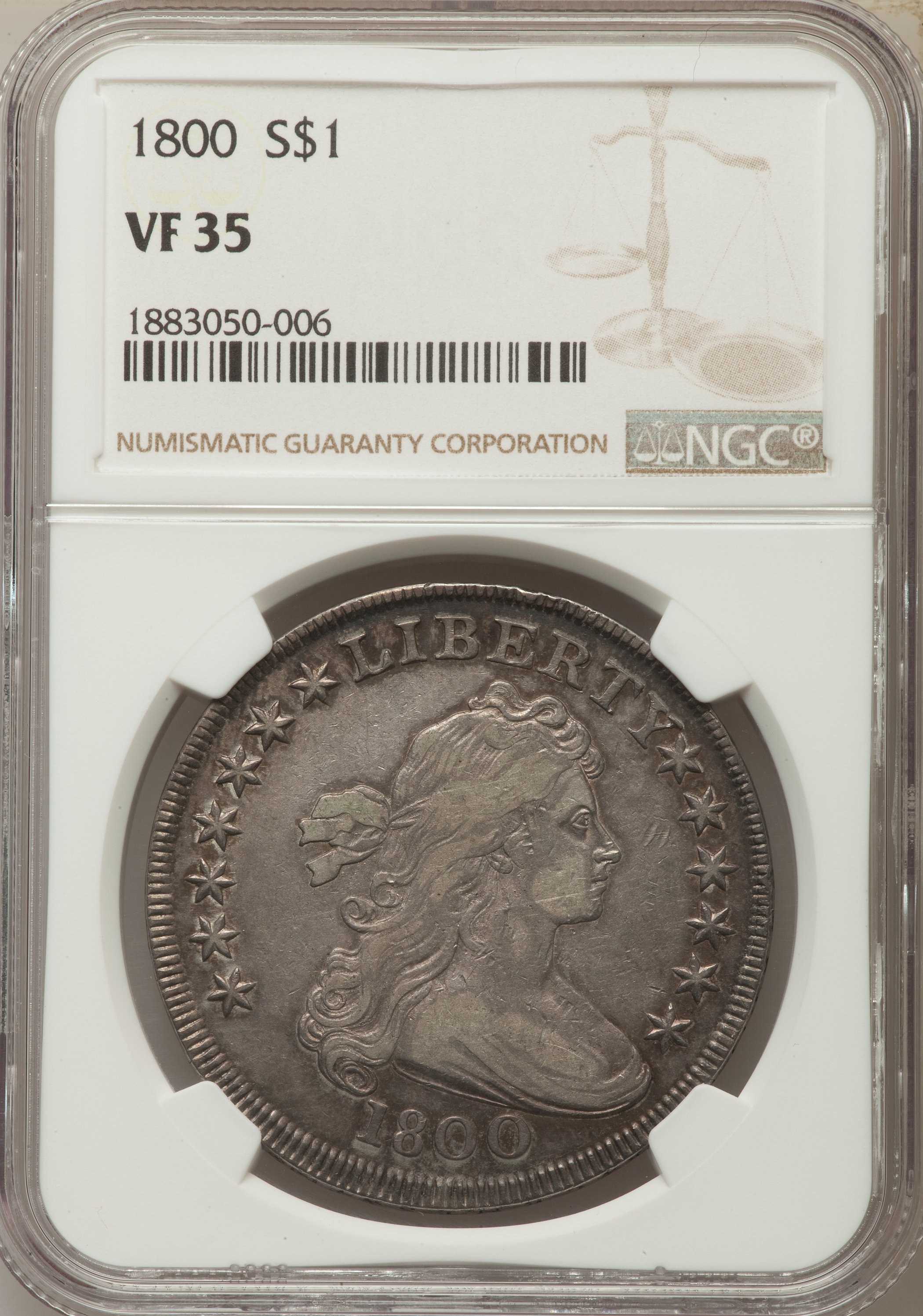 1800 $1  B-3, BB-183 AG3 thumbnail 8