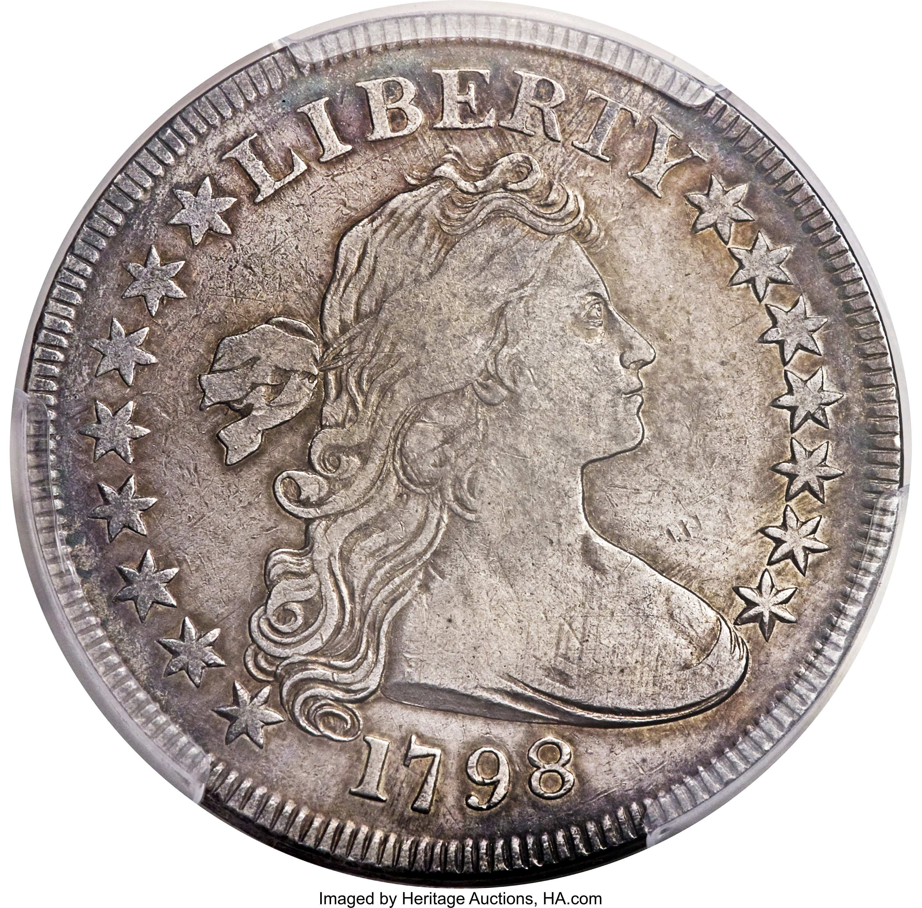 1798 $1 Small Eagle, 15 Stars, B-2, BB-81, R.3, VF25 PCGS. ...
