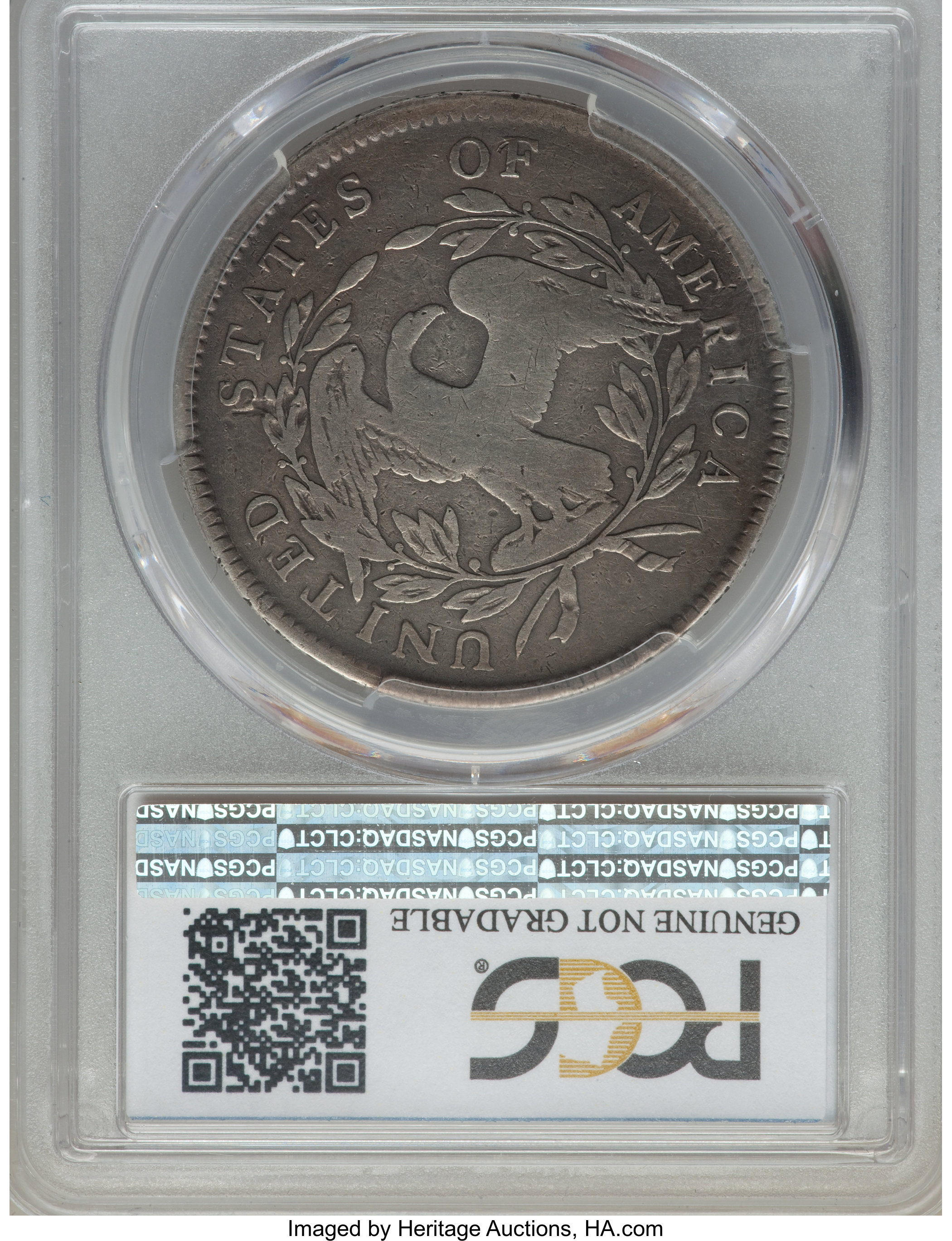 1795 $1  Flowing Hair, 3 Leaves, B-6, BB-25 P1 thumbnail 4
