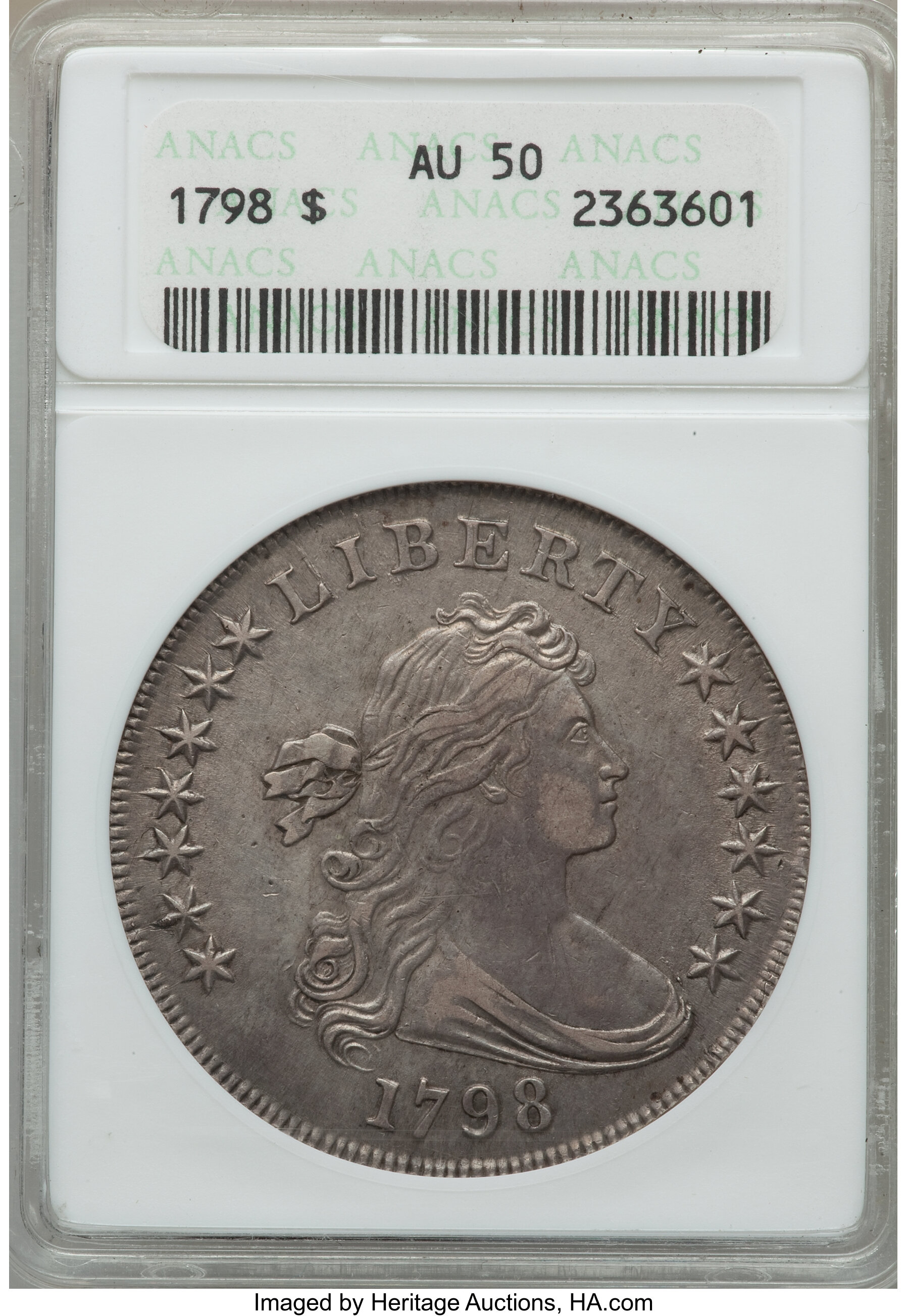 1798 $1  Large Eagle, Pointed 9, 10 Arrows, B-13, BB-108 MS60 thumbnail 23