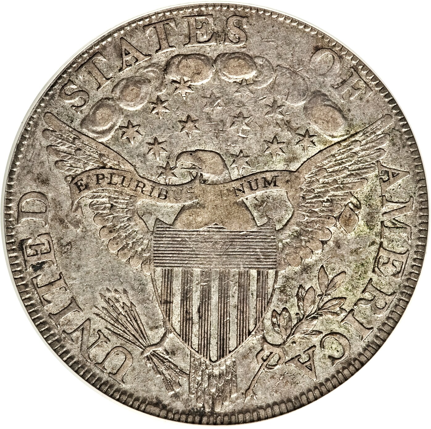 1798 $1  Large Eagle, Pointed 9, Close Date, B-25, BB-123 XF40 thumbnail 10