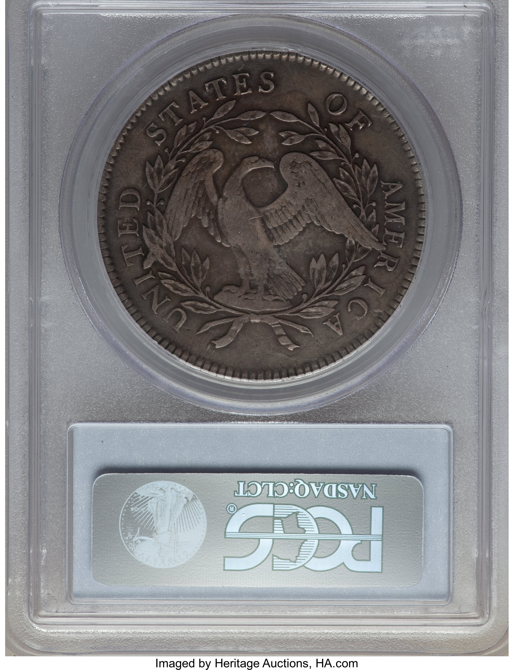1795 $1  Flowing Hair, 3 Leaves, B-7, BB-18 VF30 CAC thumbnail 3