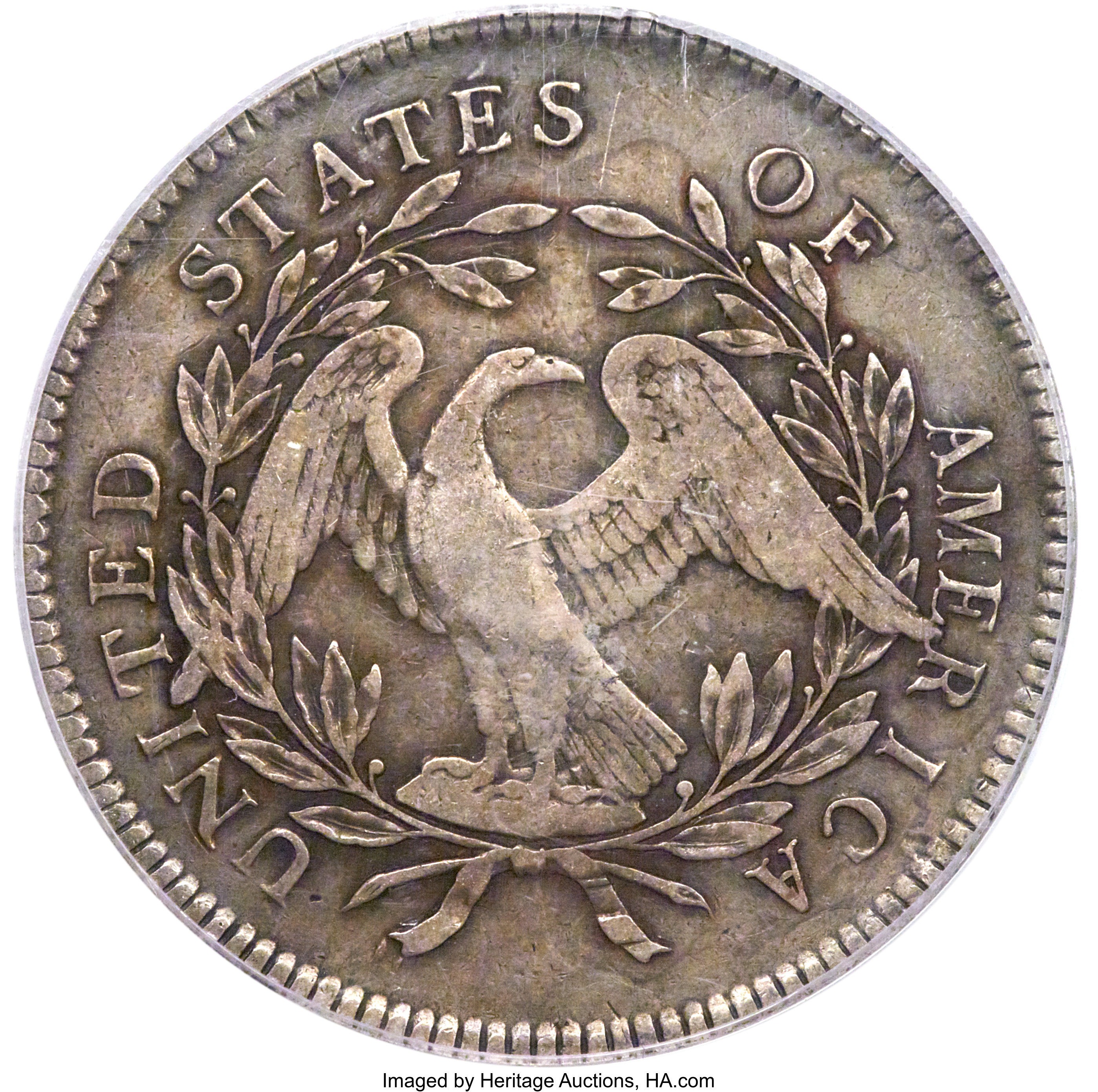 1795 $1  Flowing Hair, 3 Leaves, B-7, BB-18 VF30 CAC thumbnail 4