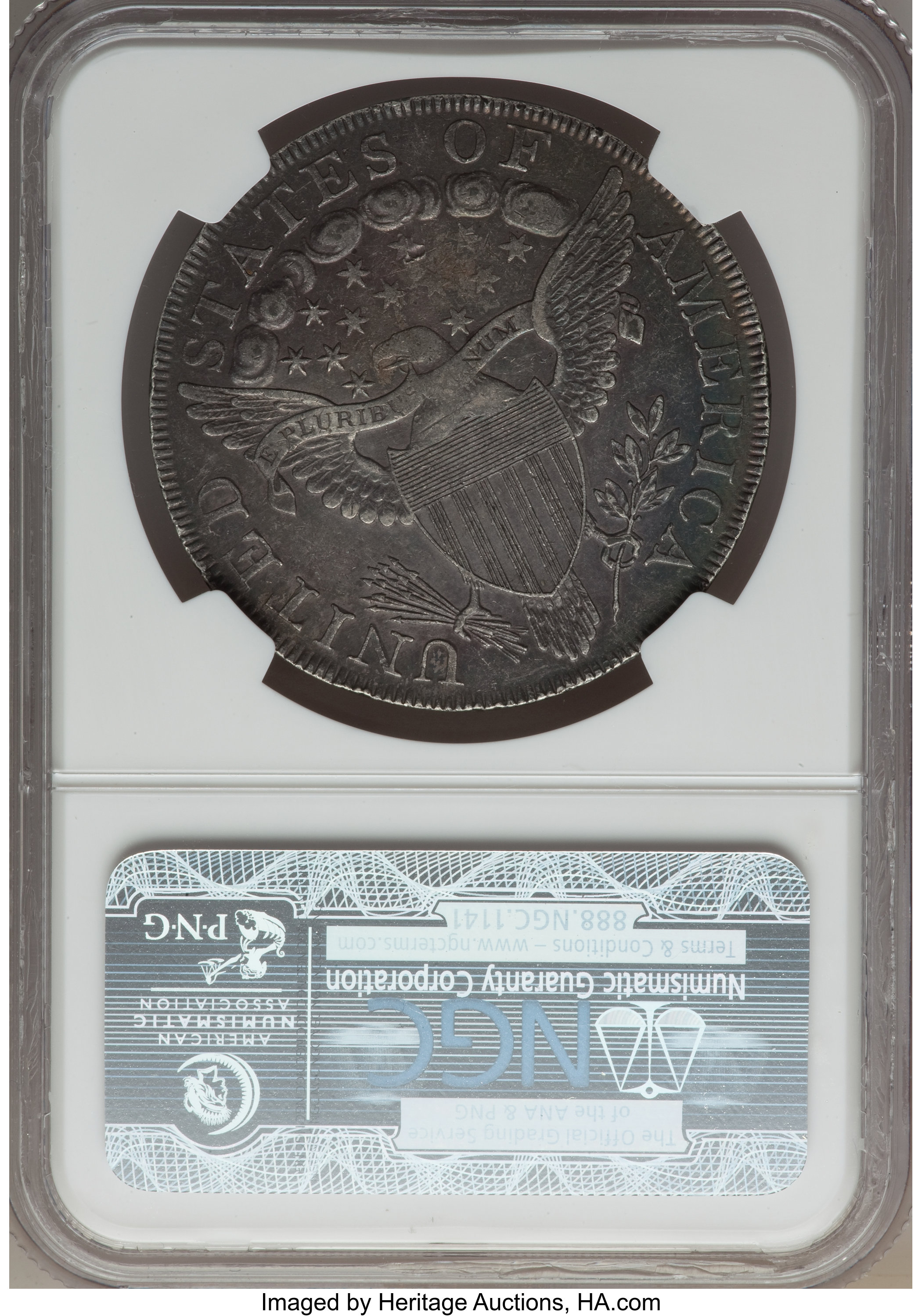 1798 $1  Large Eagle, Pointed 9, Wide Date, B-15, BB-112 XF45 thumbnail 2