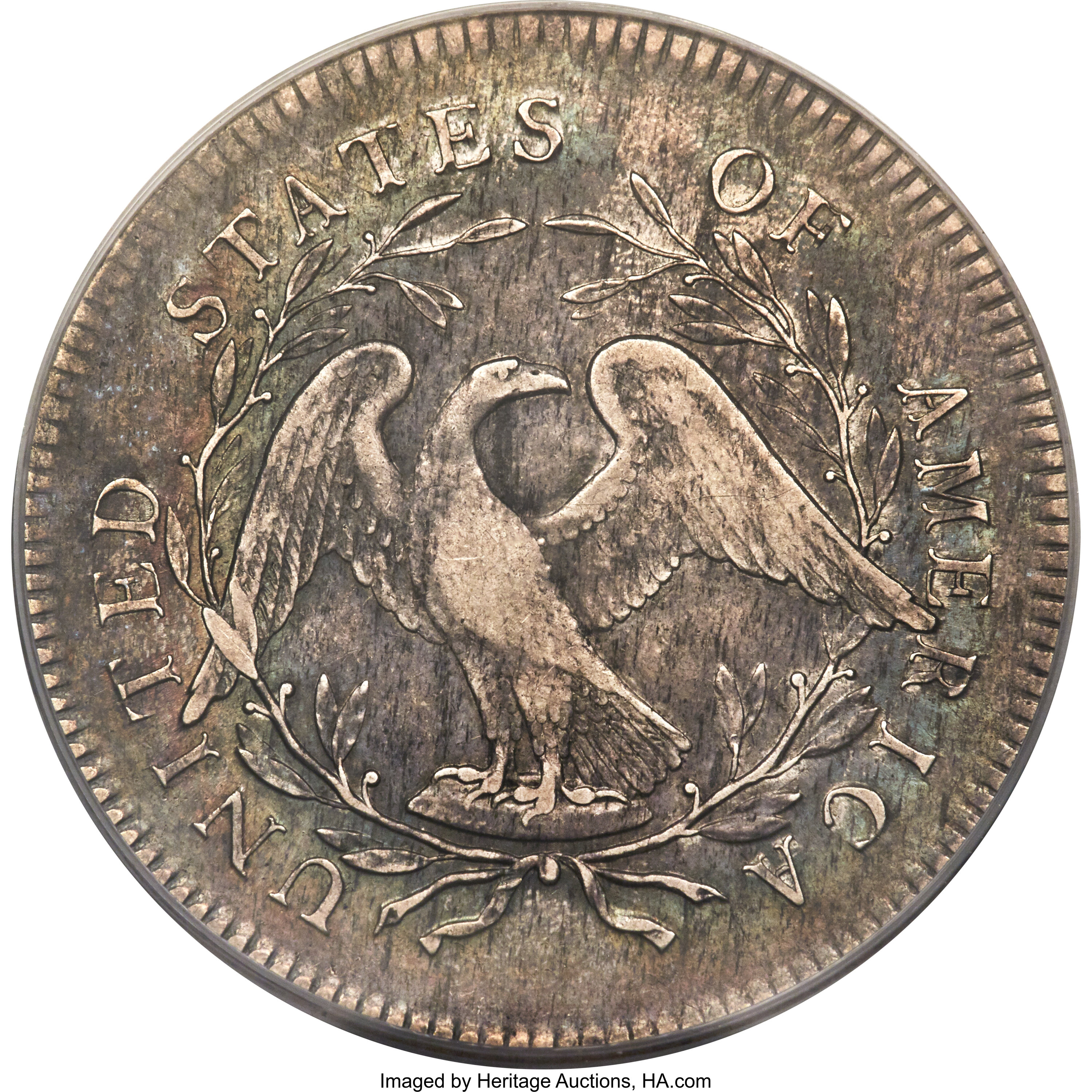 1795 $1  Flowing Hair, 2 Leaves, B-4, BB-14 MS64 thumbnail 9