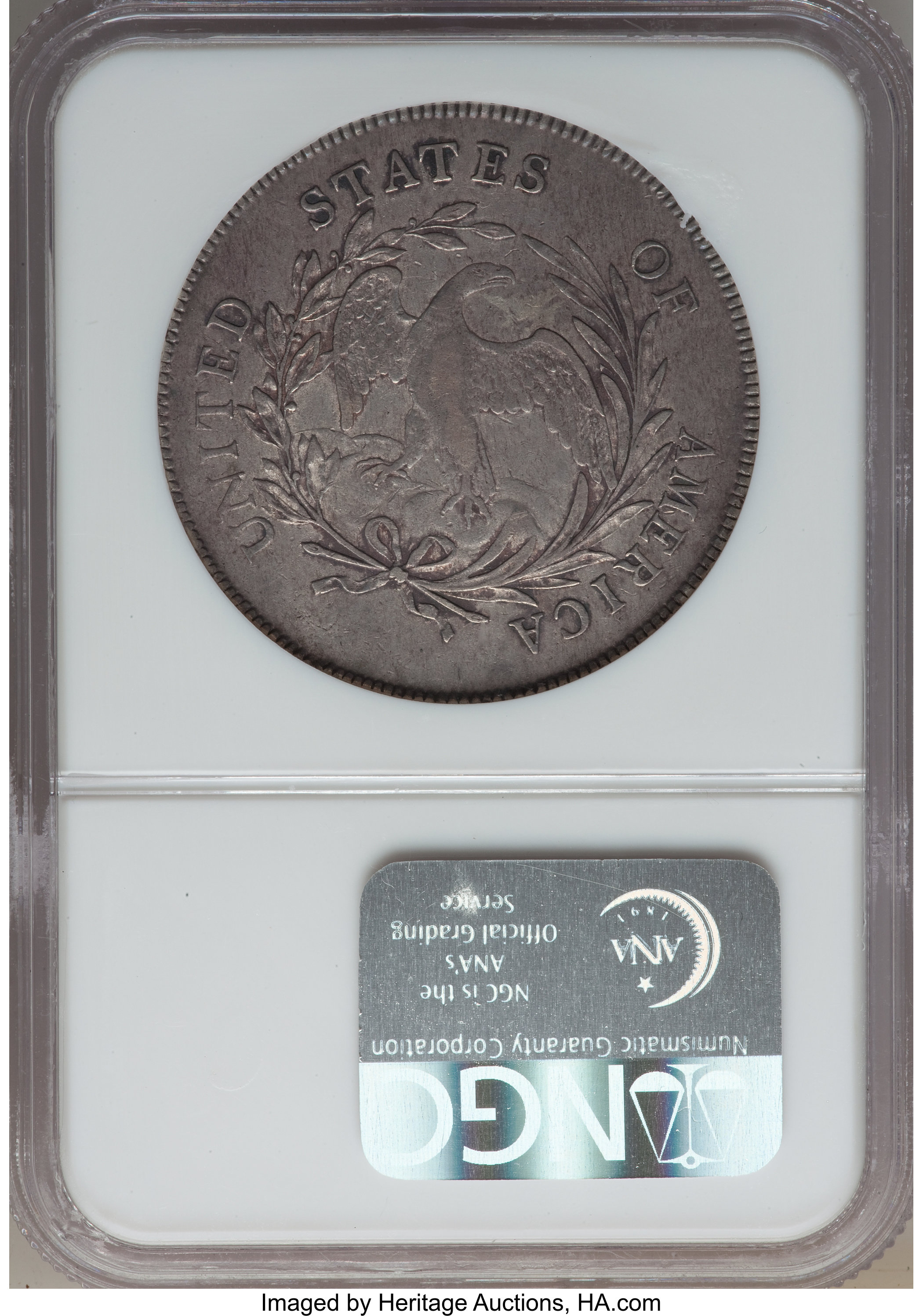 1798 $1  Small Eagle, 15 Stars Obverse AU50 thumbnail 2