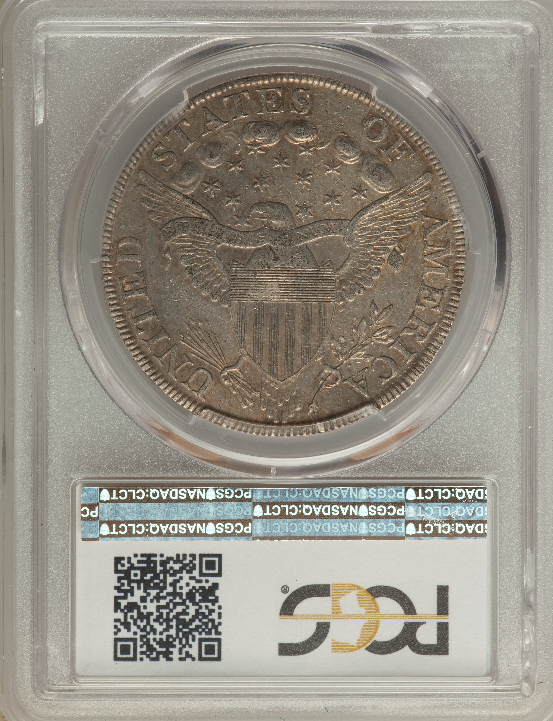 1798 $1  Large Eagle, Pointed 9, 5 Berries, B-24, BB-124 AU53 CAC thumbnail 3