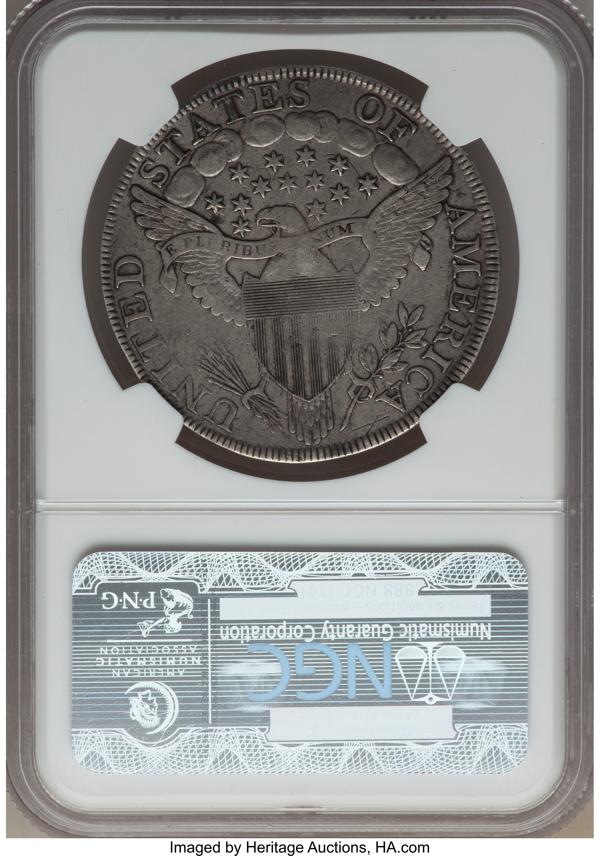 1798 $1  Large Eagle, Pointed 9, Wide Date, B-22, BB-104 F15 CAC thumbnail 6