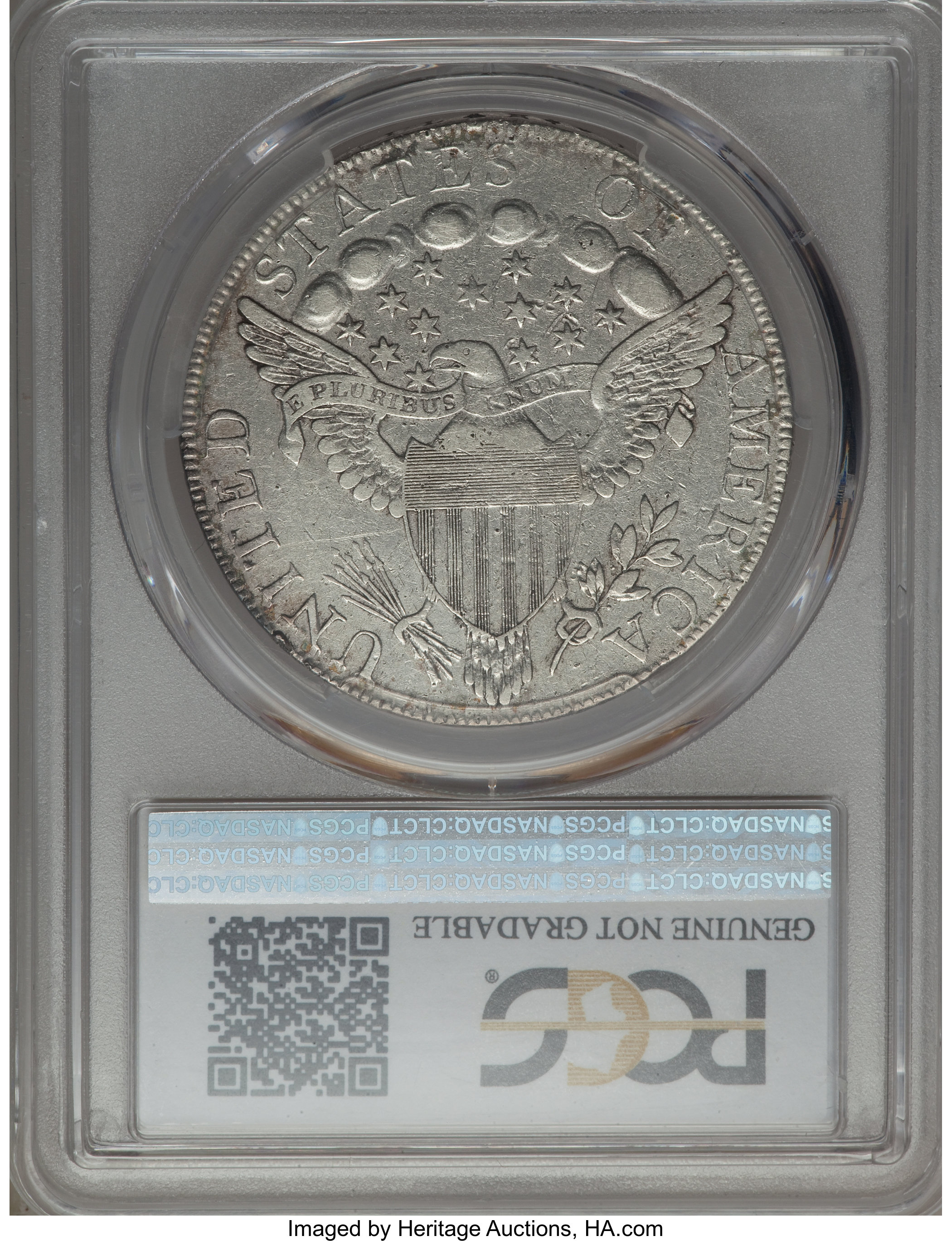 1798 $1  Large Eagle, Pointed 9, 10 Arrows, 5 Vertical Lines, B-17, BB-101 VG10 thumbnail 6