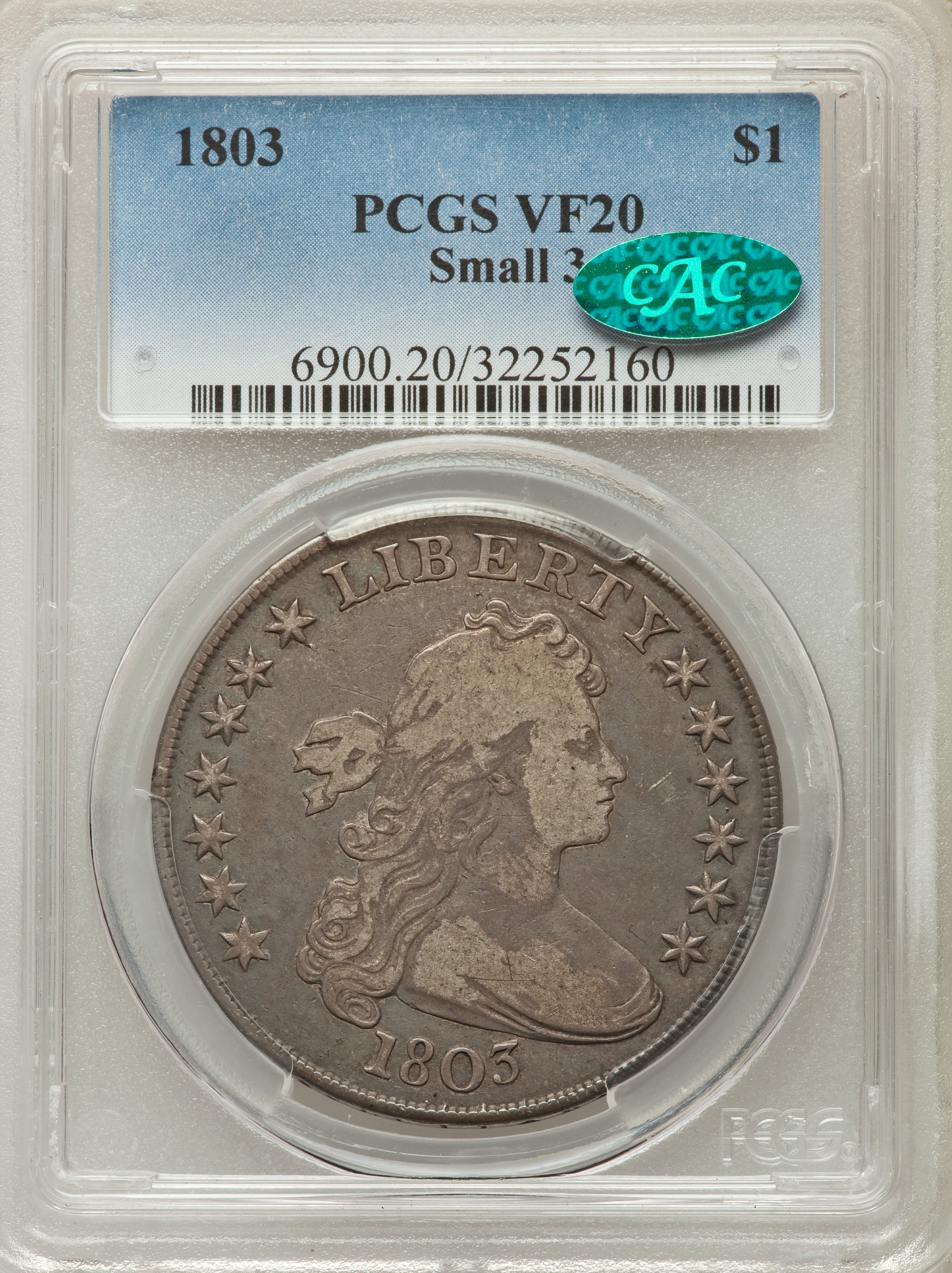 1803 $1  Small 3, B-5, BB-252 AG2 thumbnail 22