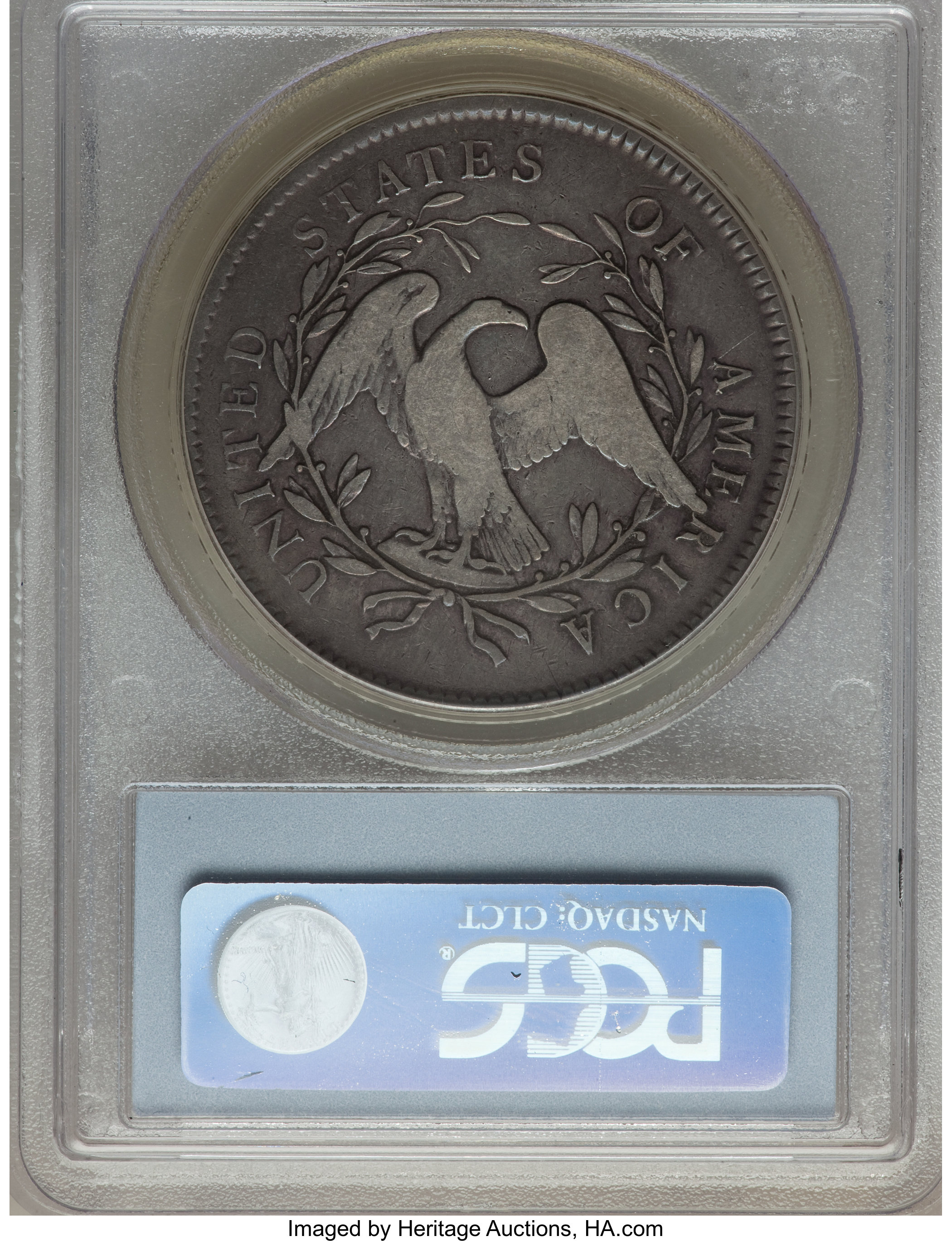 1795 $1  Flowing Hair, Silver Plug, 2 Leaves, B-1, BB-21 P1 thumbnail 11