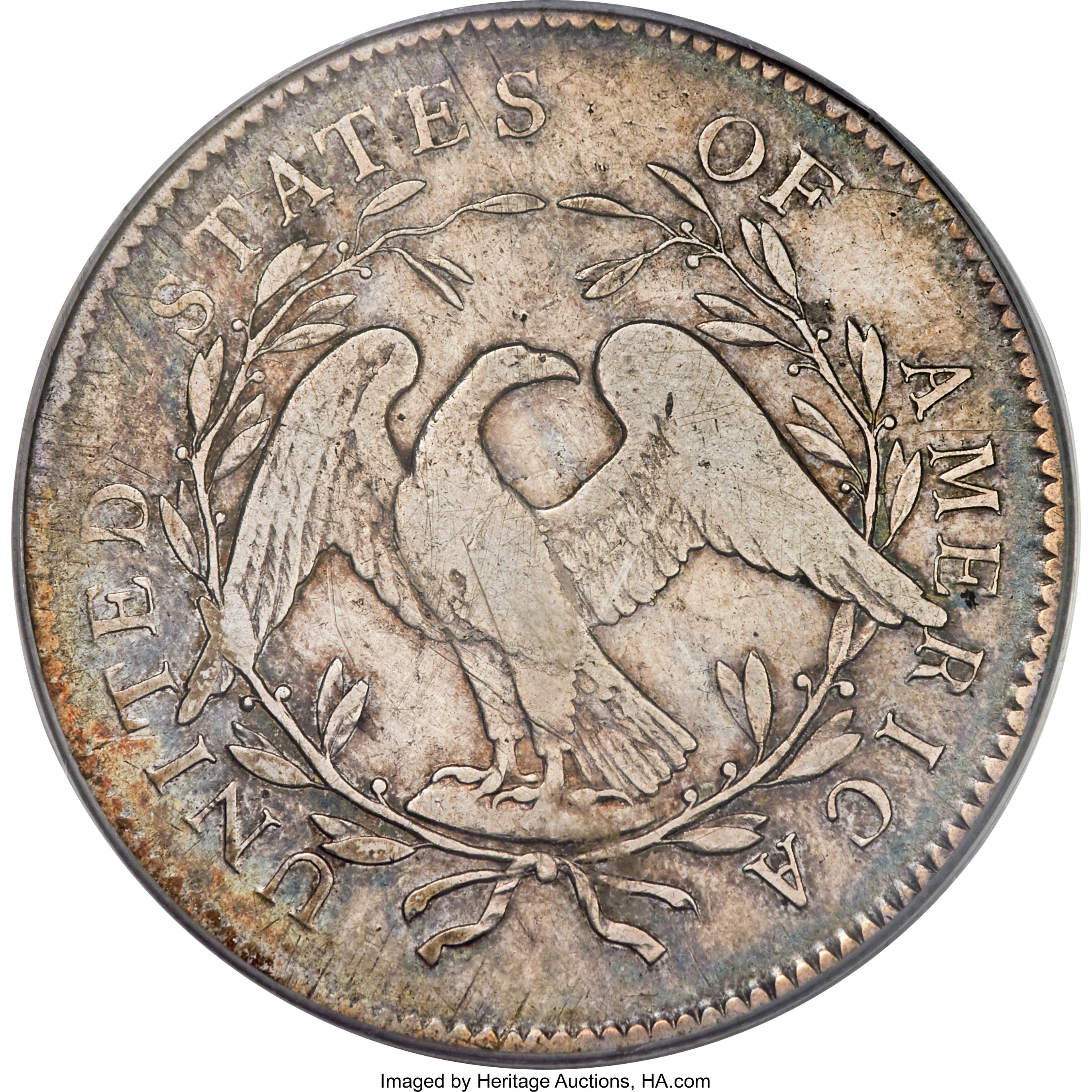 1795 $1  Flowing Hair, Silver Plug P1 thumbnail 14