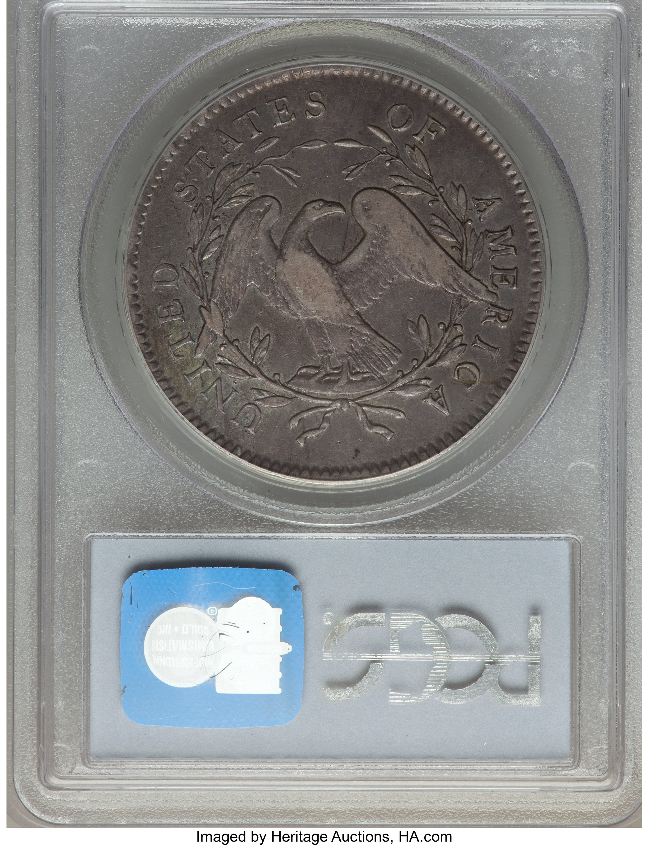 1795 $1  Flowing Hair, Silver Plug, 2 Leaves, B-1, BB-21 XF40 thumbnail 4