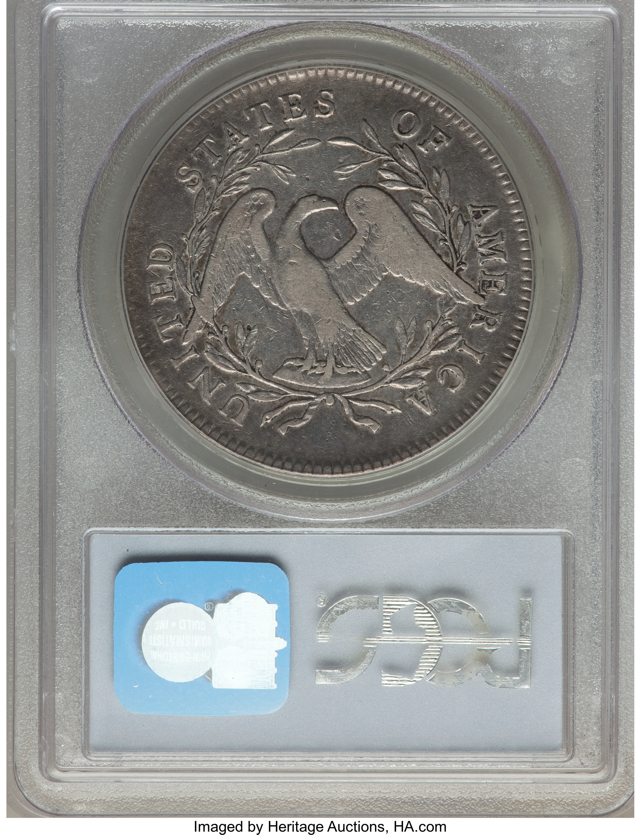 1795 $1  Flowing Hair, 2 Leaves, B-4, BB-14 VF30 thumbnail 4