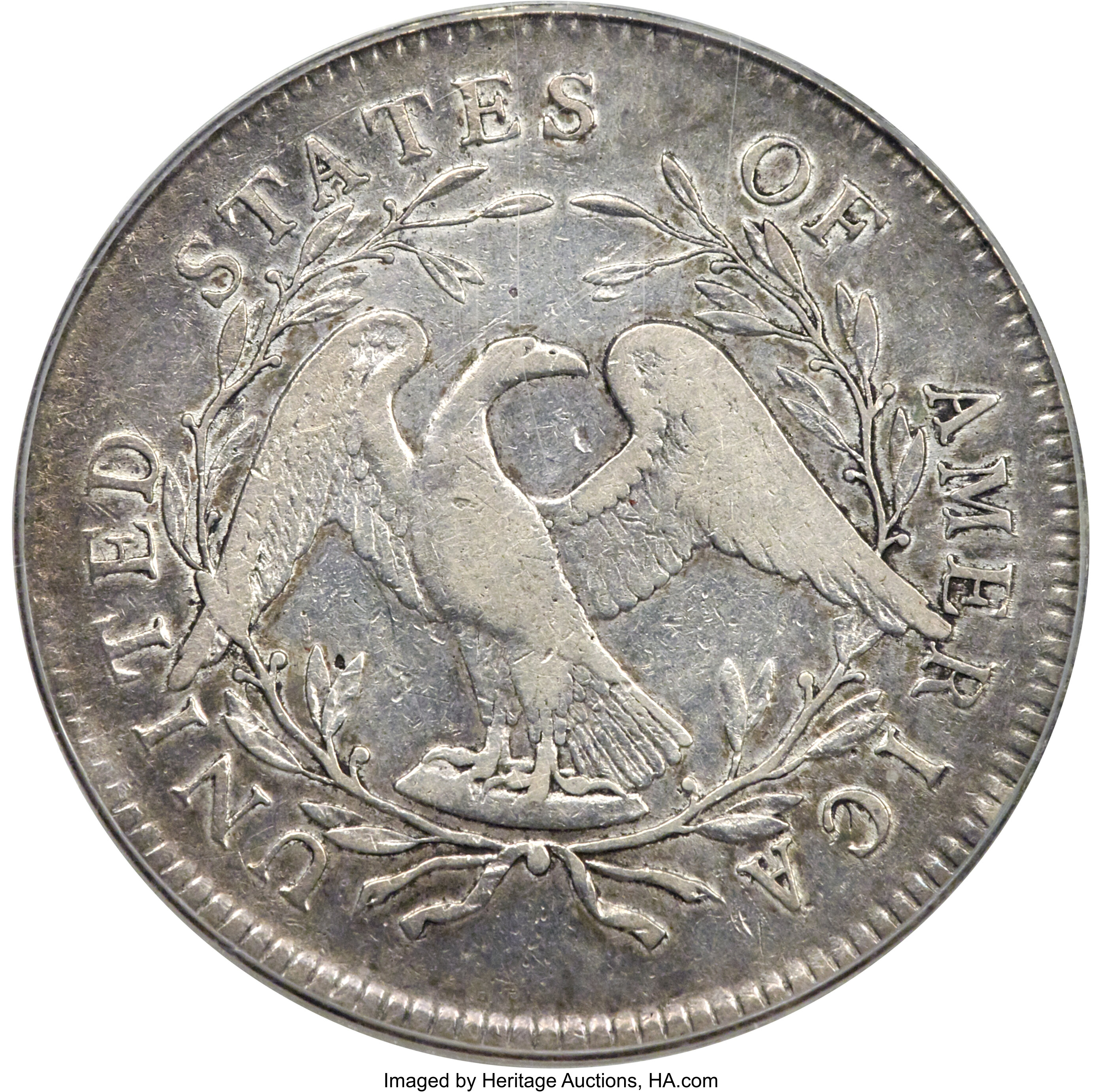 1795 $1  Flowing Hair, 2 Leaves, B-4, BB-14 VF30 thumbnail 5