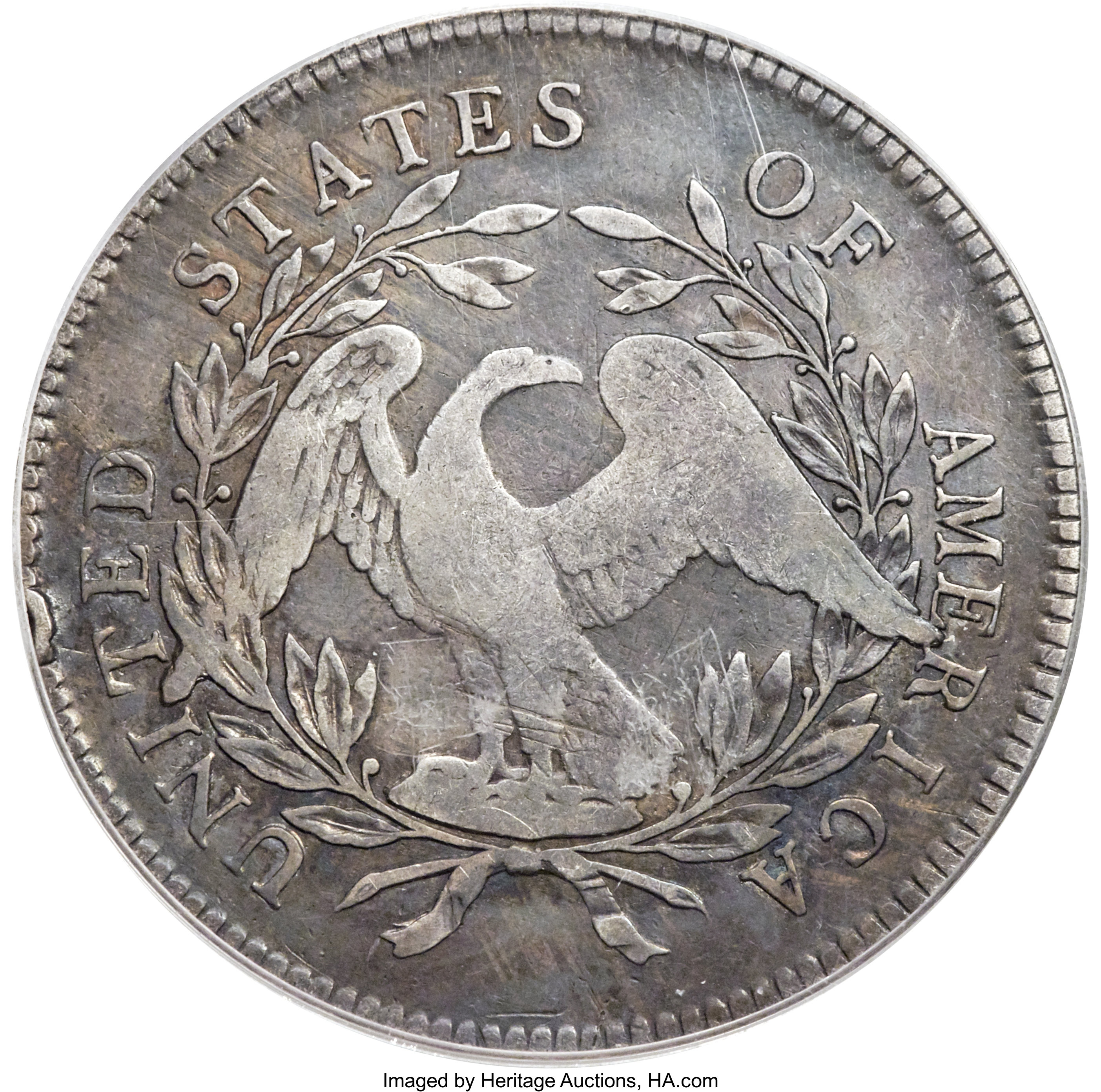 1795 $1  Flowing Hair, 3 Leaves, B-7, BB-18 P1 thumbnail 9