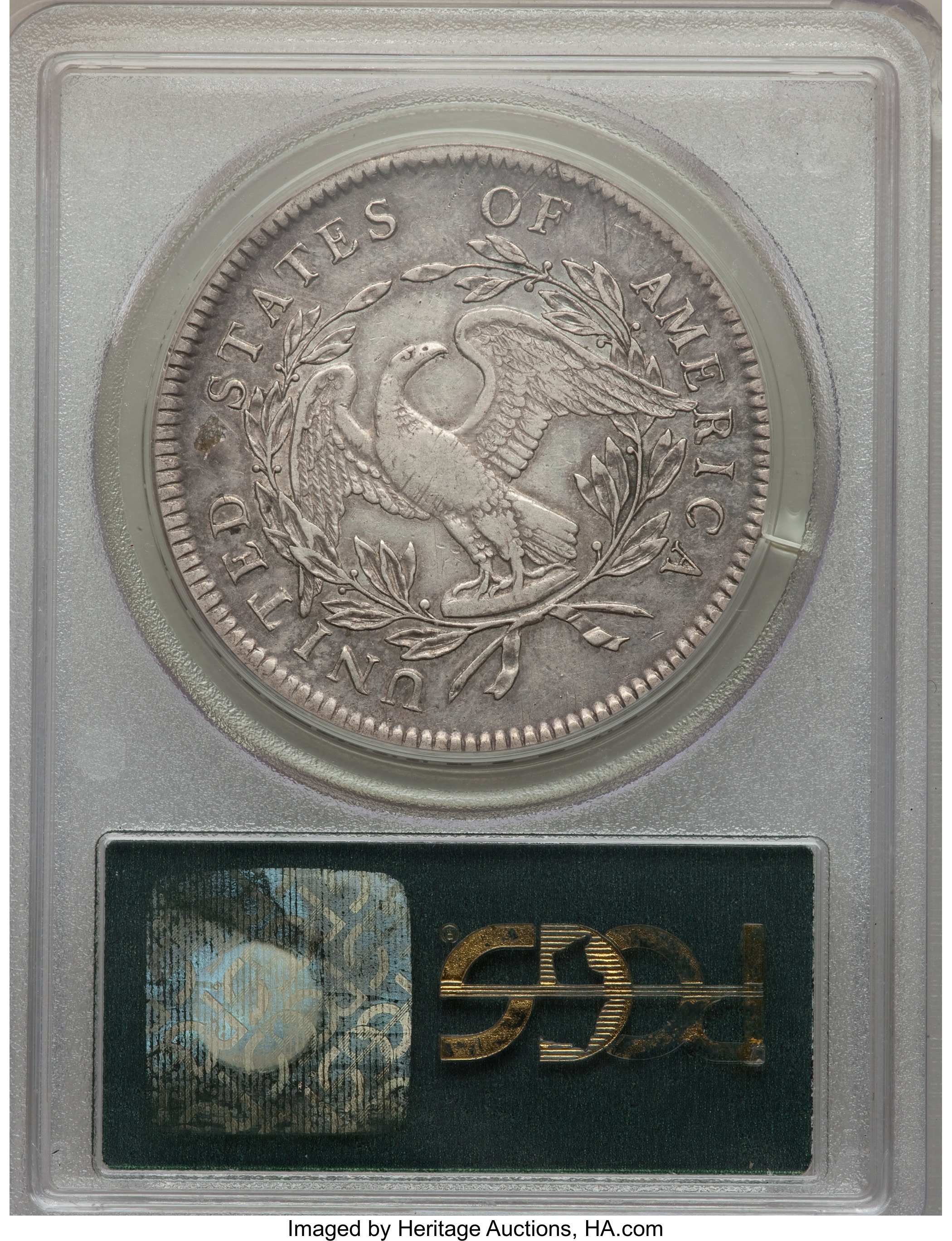 1795 $1  Flowing Hair, 3 Leaves, B-6, BB-25 VF20 thumbnail 2