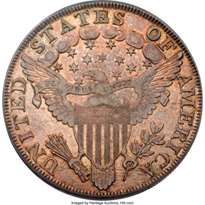 image for: 1799 $1 Irregular Date, 13 Stars Reverse, B-13, BB-151, R.5, XF40 PCGS Secure....