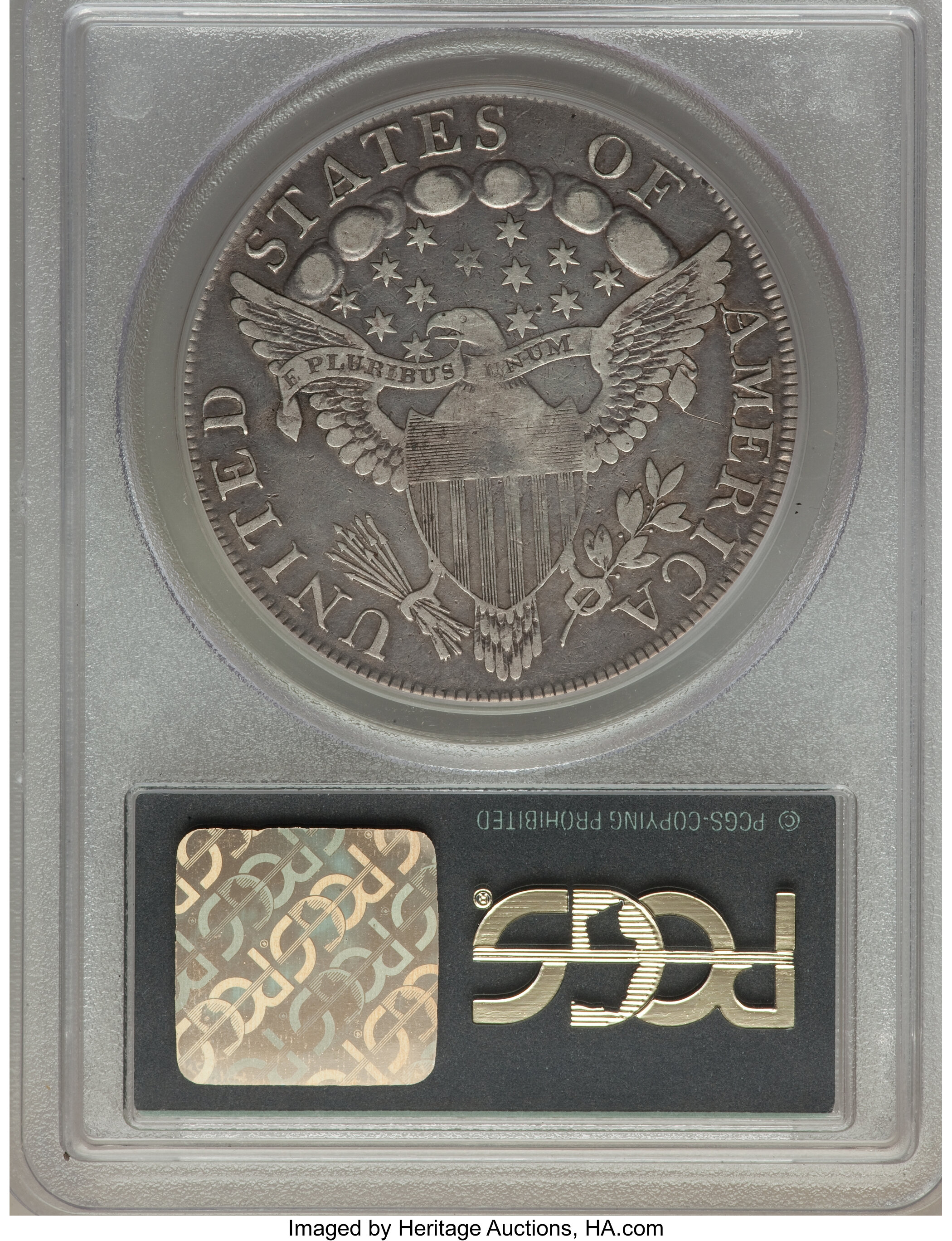 1798 $1  Large Eagle, Knob 9, 10 Arrows, 5 Vertical Lines, B-6, BB-96 VG10 thumbnail 10