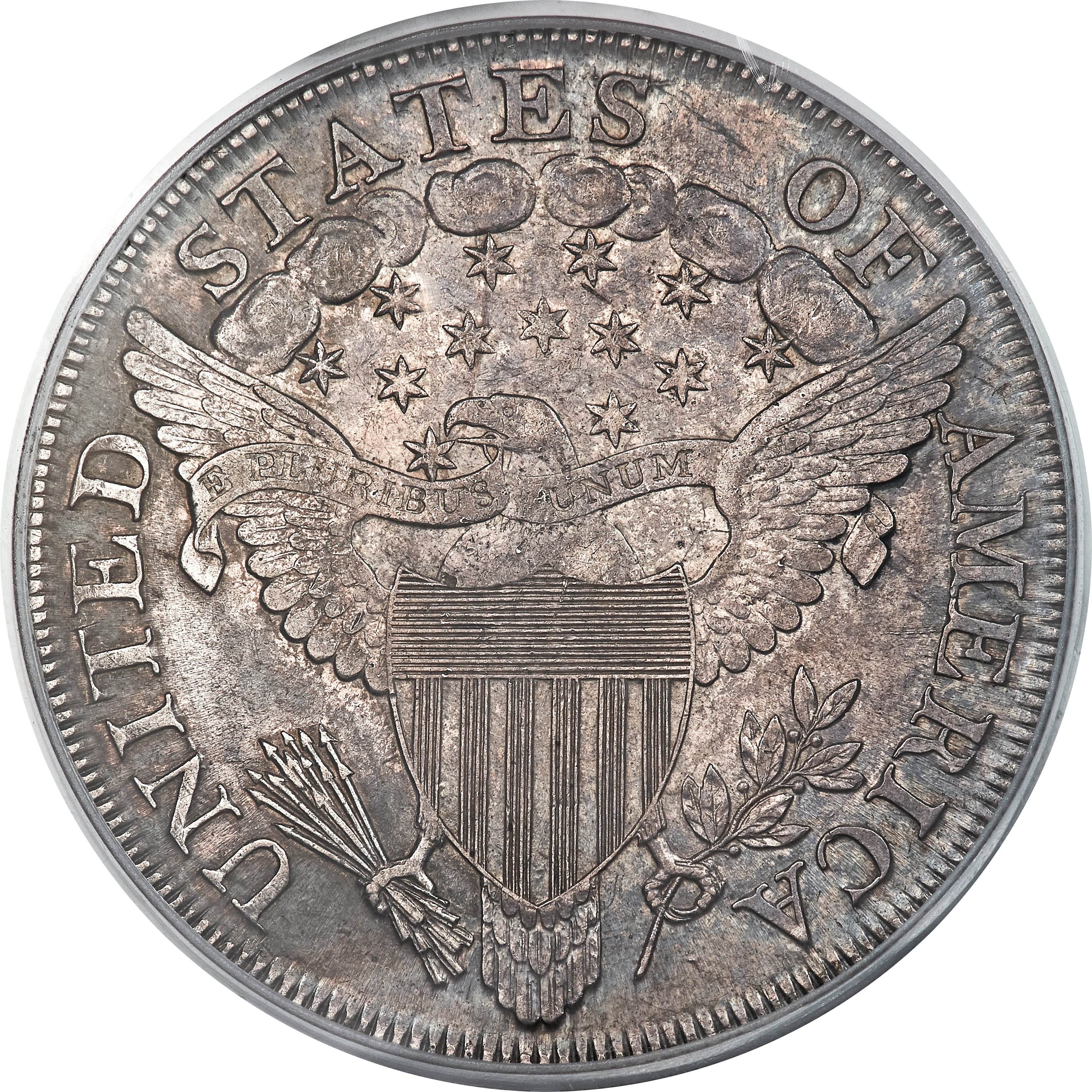 1799 $1  7x6 Stars, B-8, BB-165 AU58 thumbnail 12