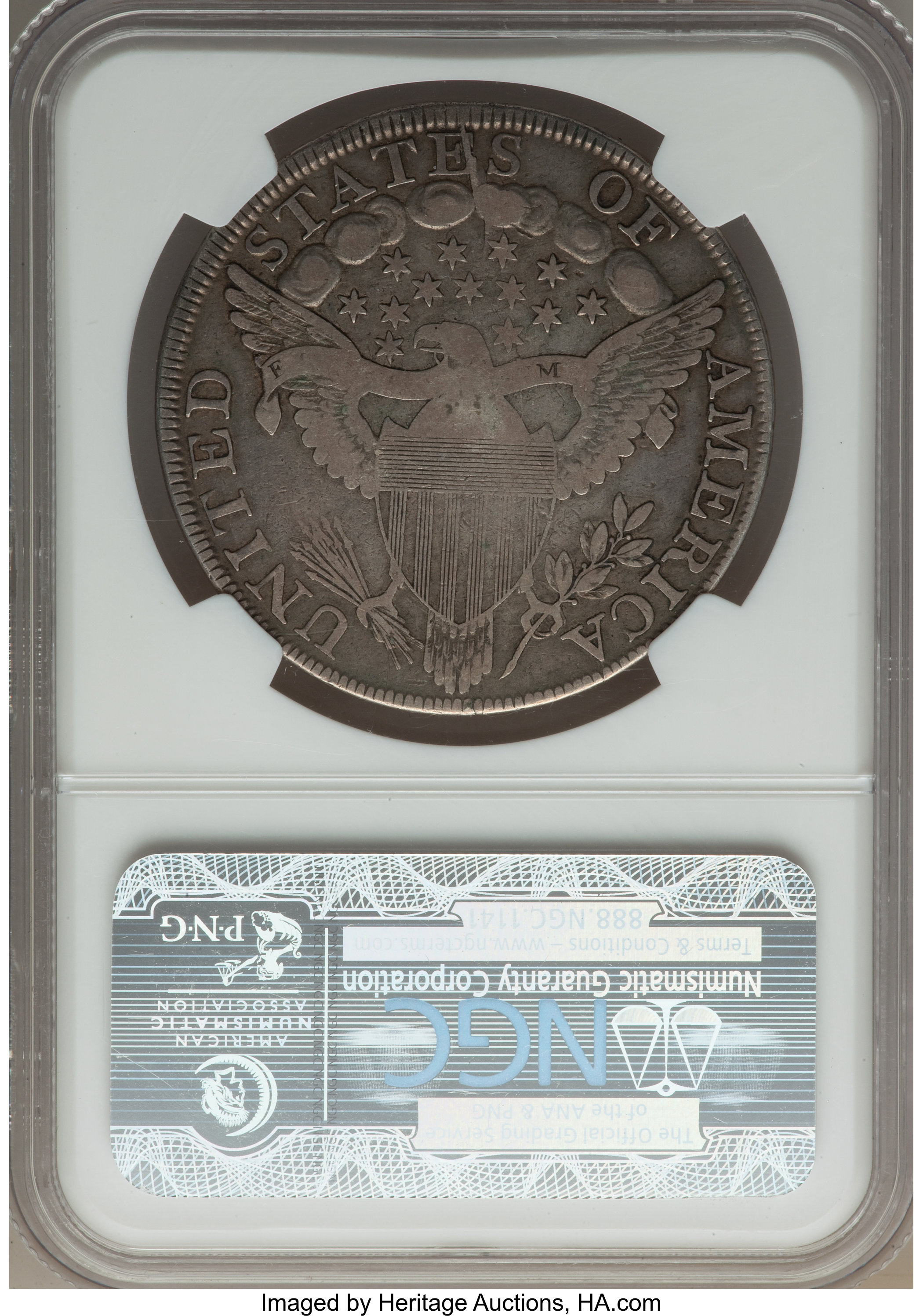 1798 $1  Large Eagle, Pointed 9, Wide Date F12 thumbnail 2