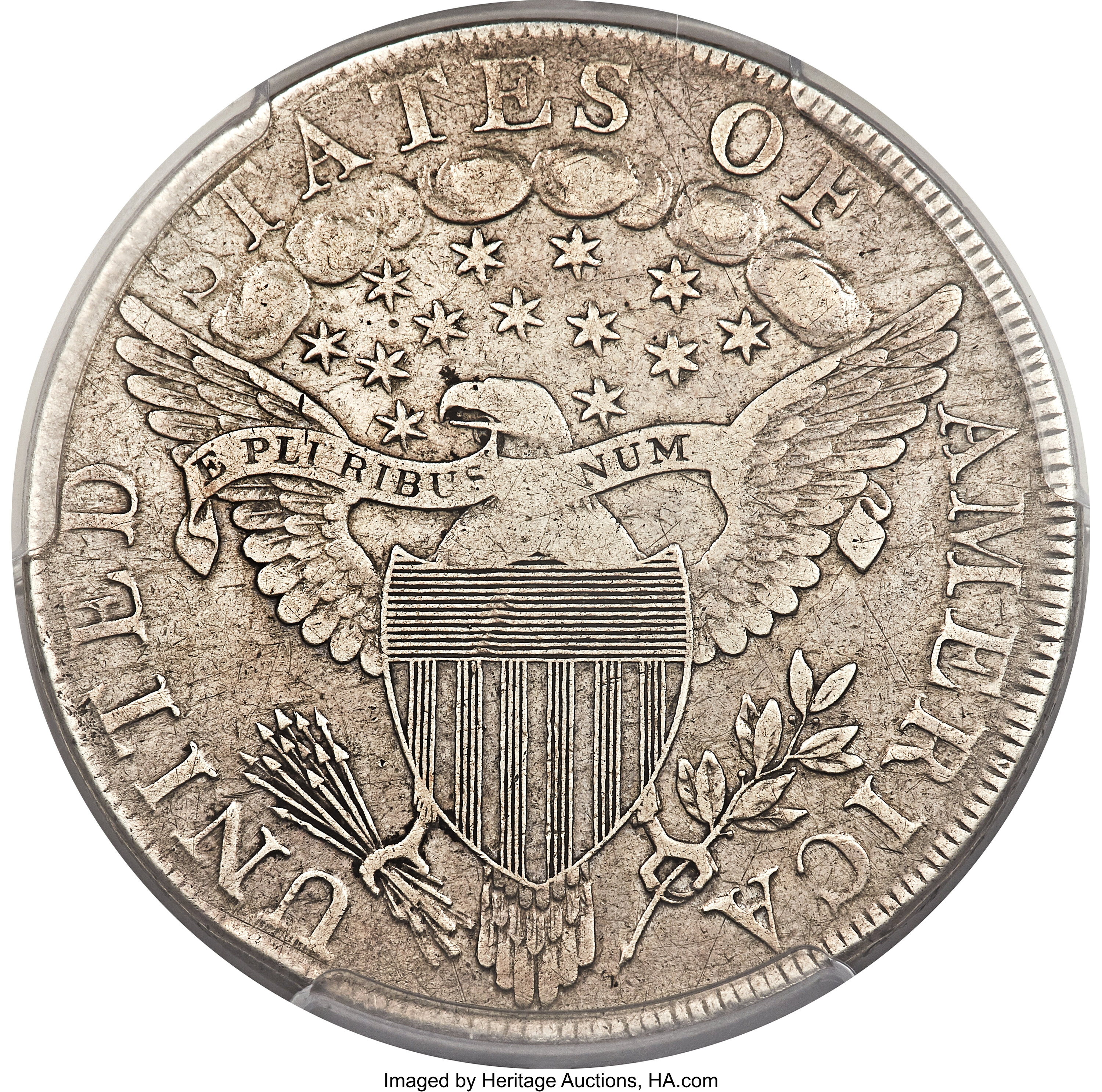 1798 $1  Large Eagle, Pointed 9, Close Date, B-27, BB-113 AG3 thumbnail 21