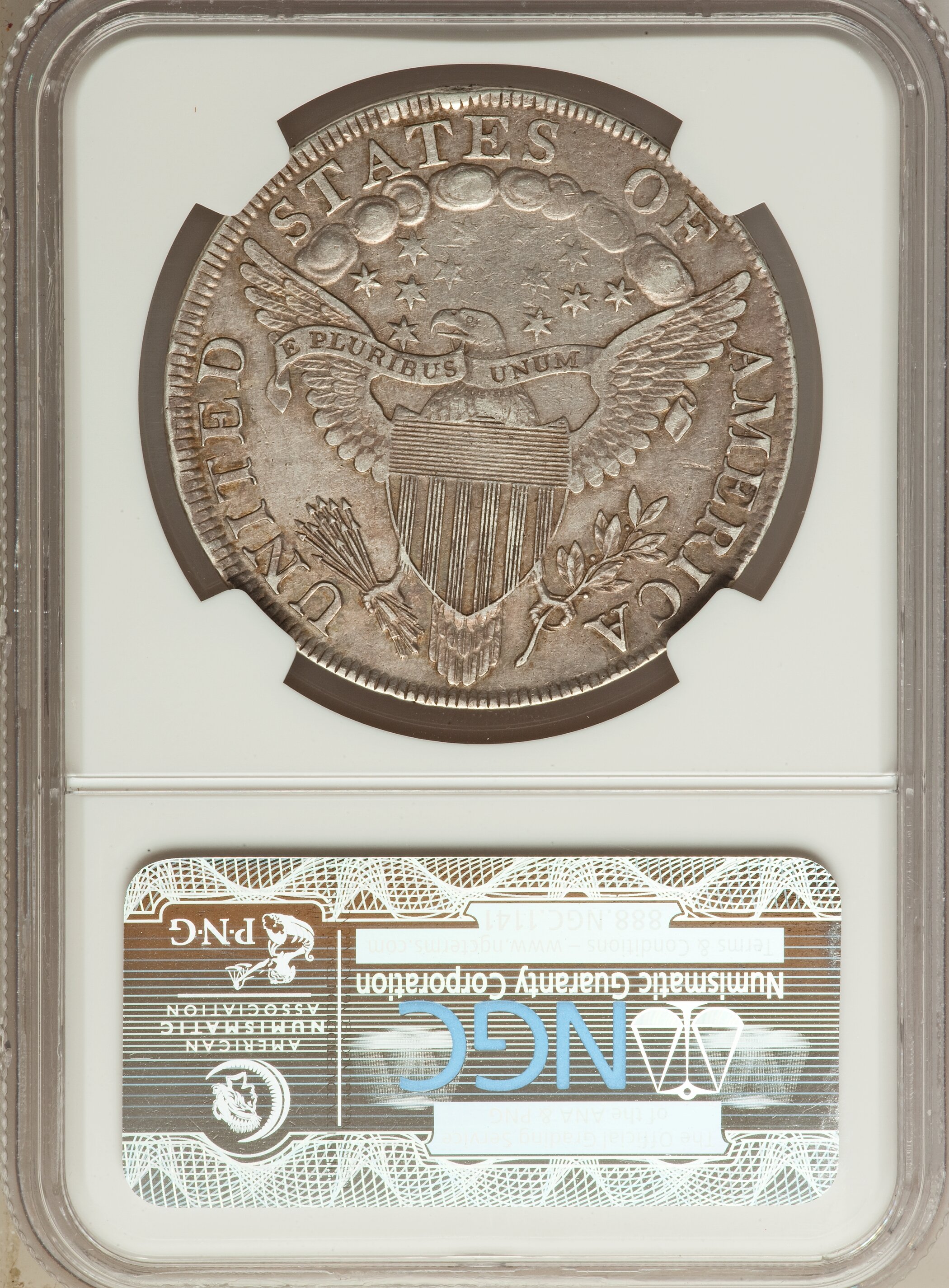 1798 $1  Large Eagle, Pointed 9, Close Date, B-28, BB-118 XF45 thumbnail 2