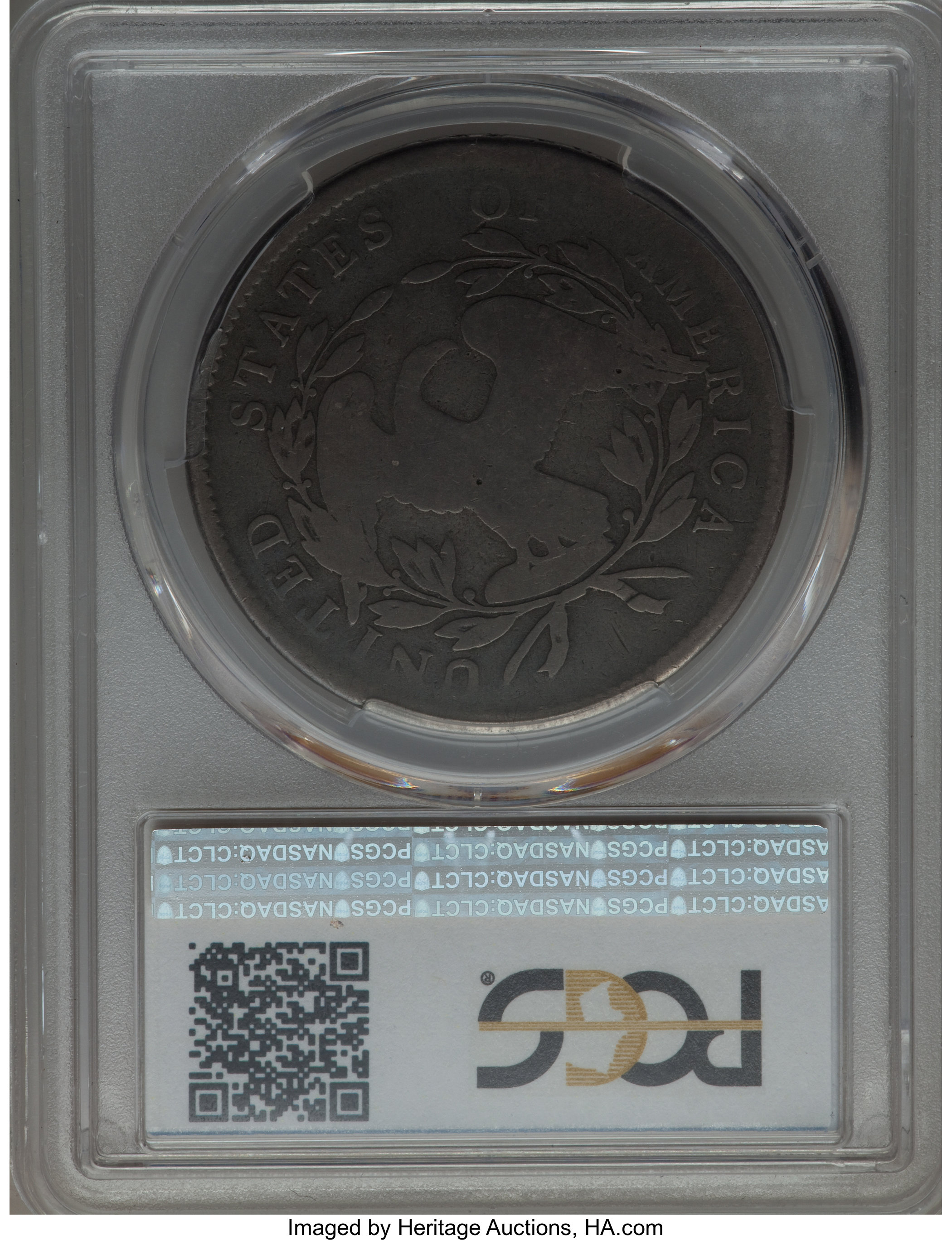 1795 $1  Flowing Hair, 3 Leaves, B-6, BB-25 P1 thumbnail 2