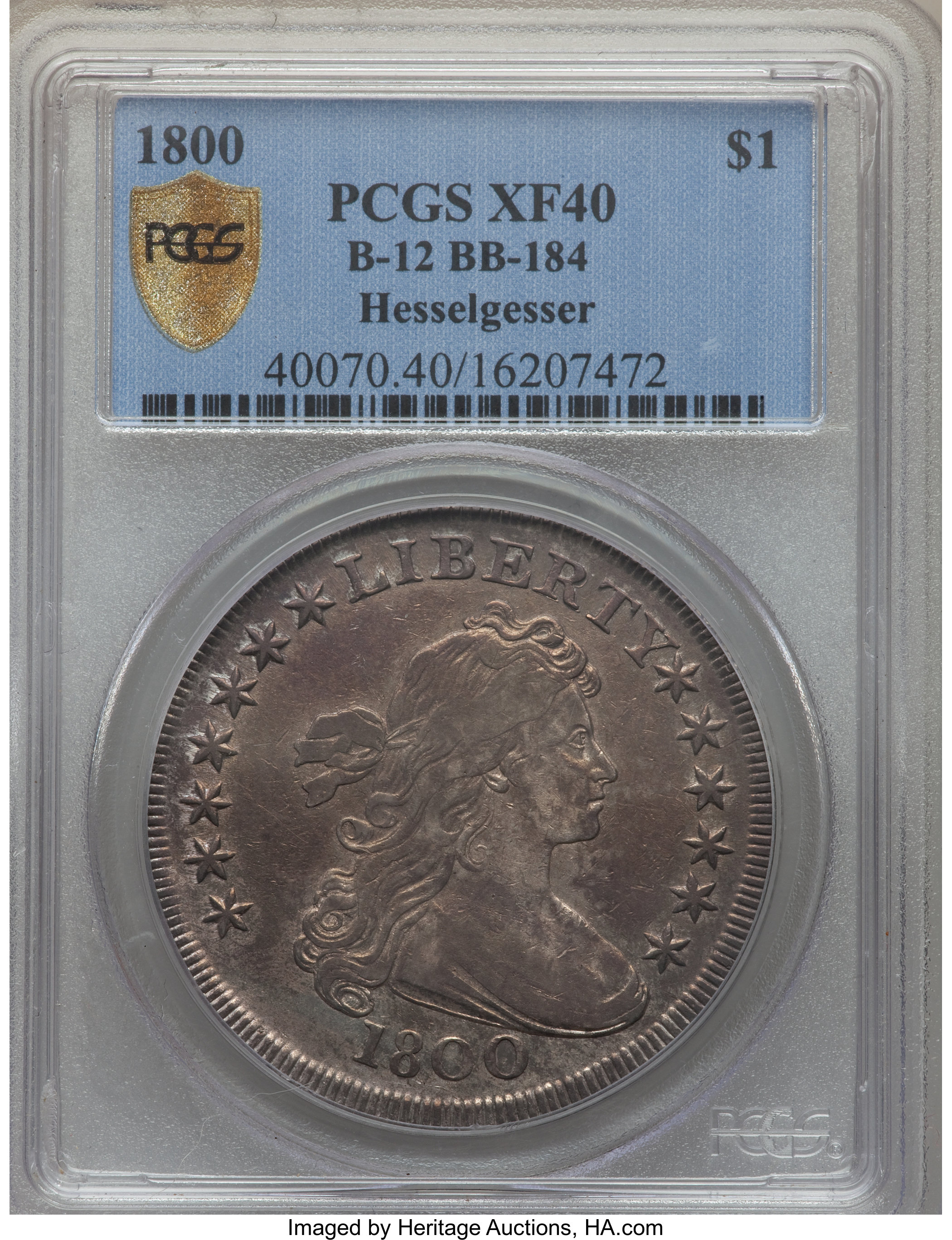 1800 $1  B-12, BB-184 XF40 thumbnail 6