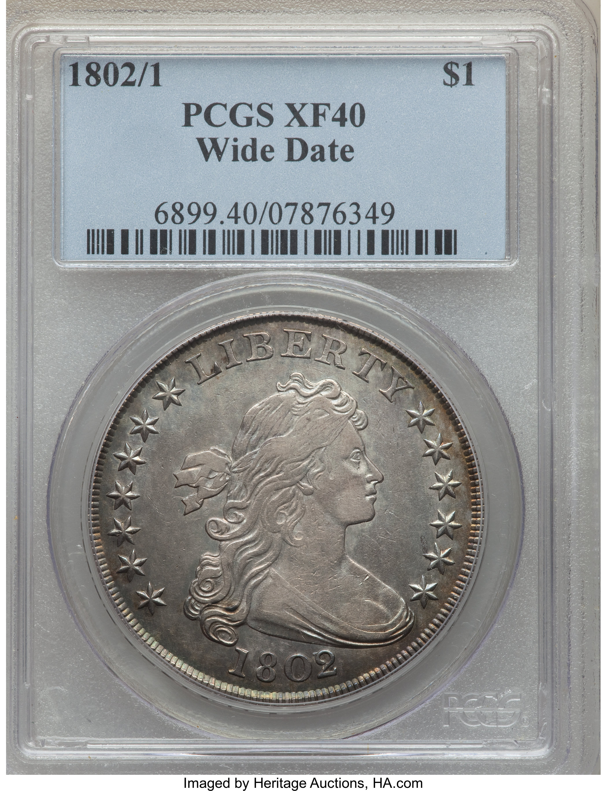1802/1 $1  Wide Date, B-2, BB-233 AG3 thumbnail 27