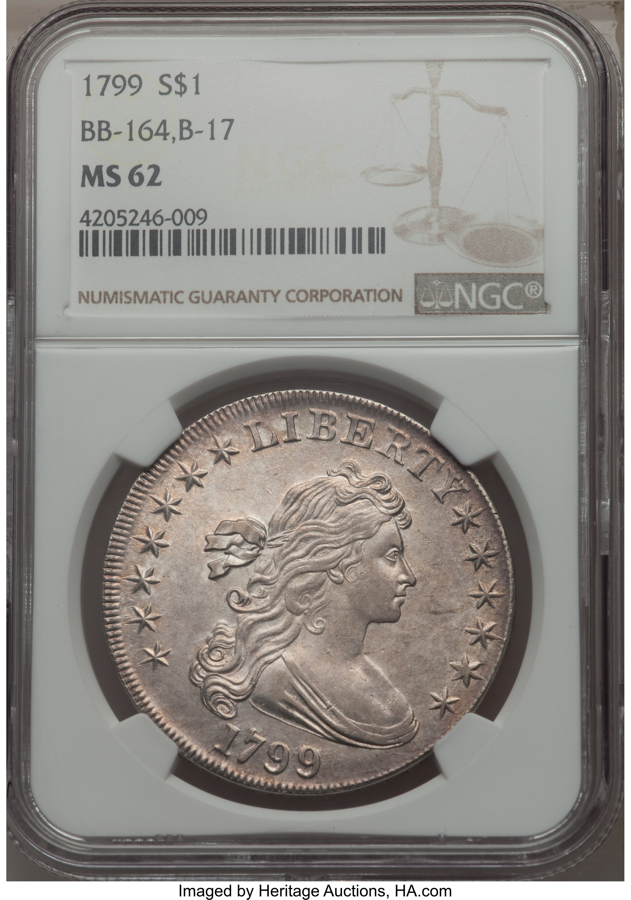 1799 $1  7x6 Stars, B-17, BB-164 MS60 thumbnail 6