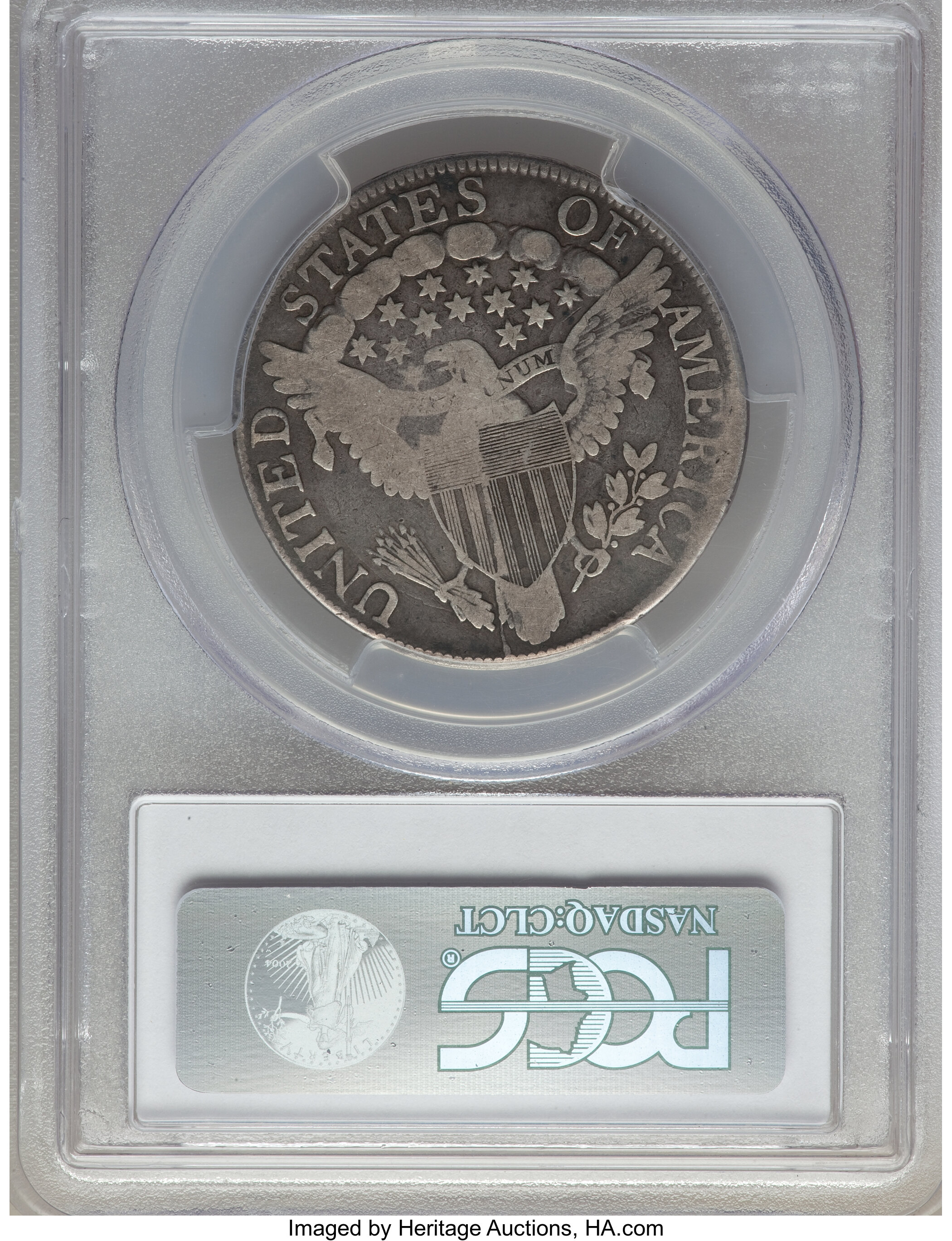 1806 50c Pointed 6, Stem, O-122 VG10 thumbnail 2