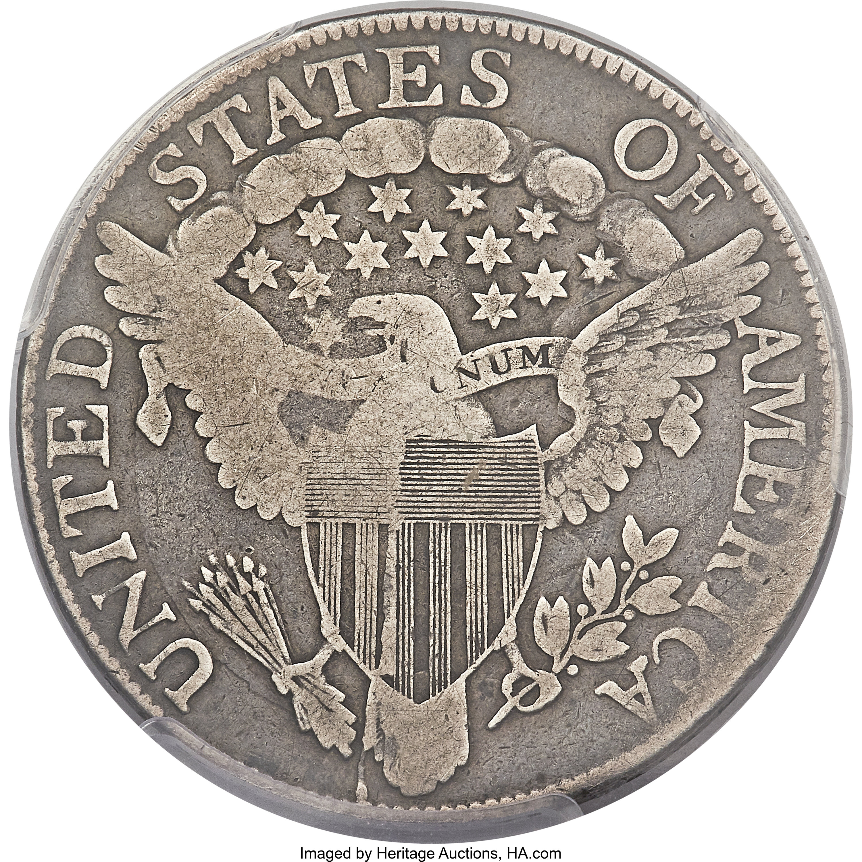 1806 50c Pointed 6, Stem, O-122 VG10 thumbnail 3