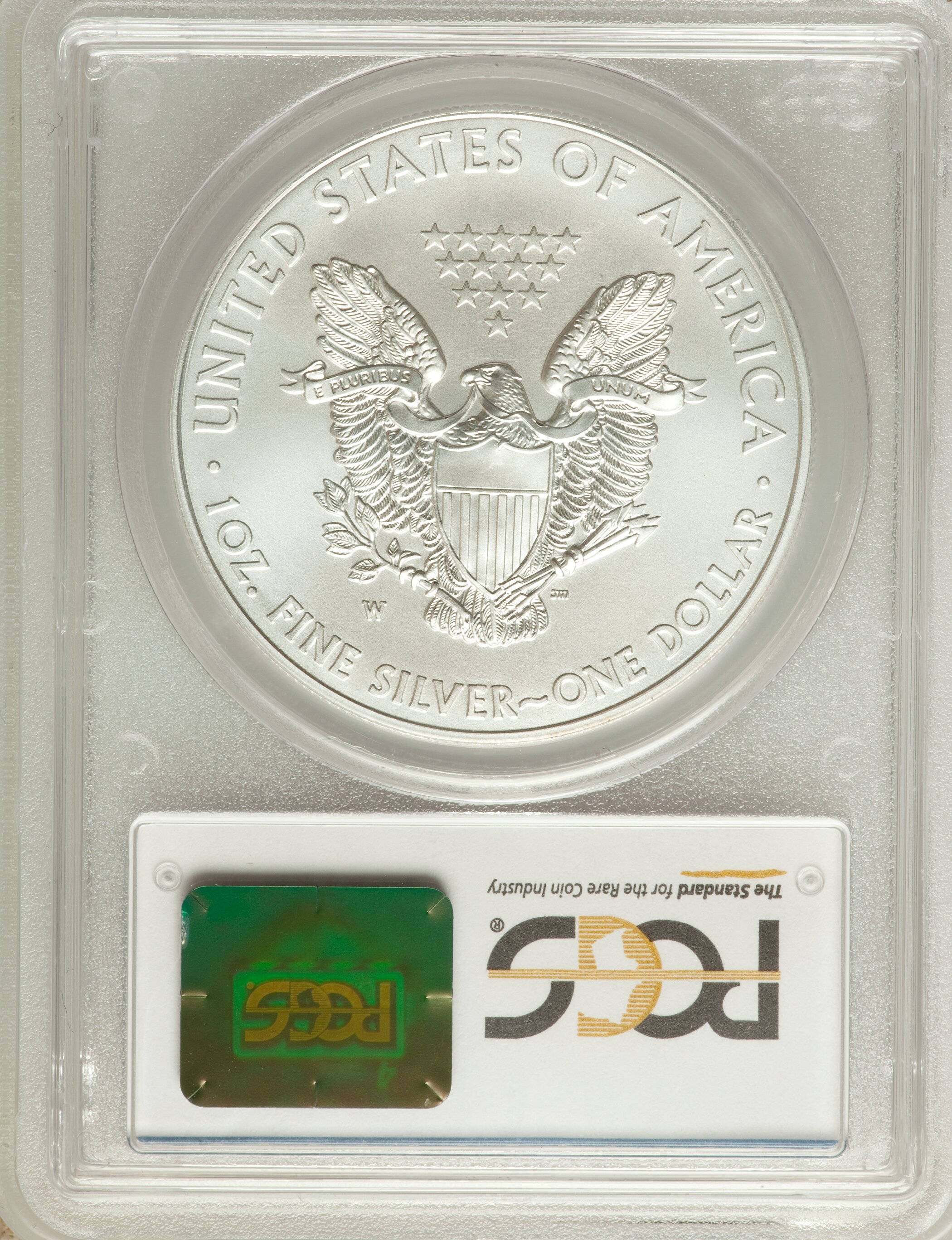 2015-W $1  Silver Eagle, Burnished MS66 CAC thumbnail 6