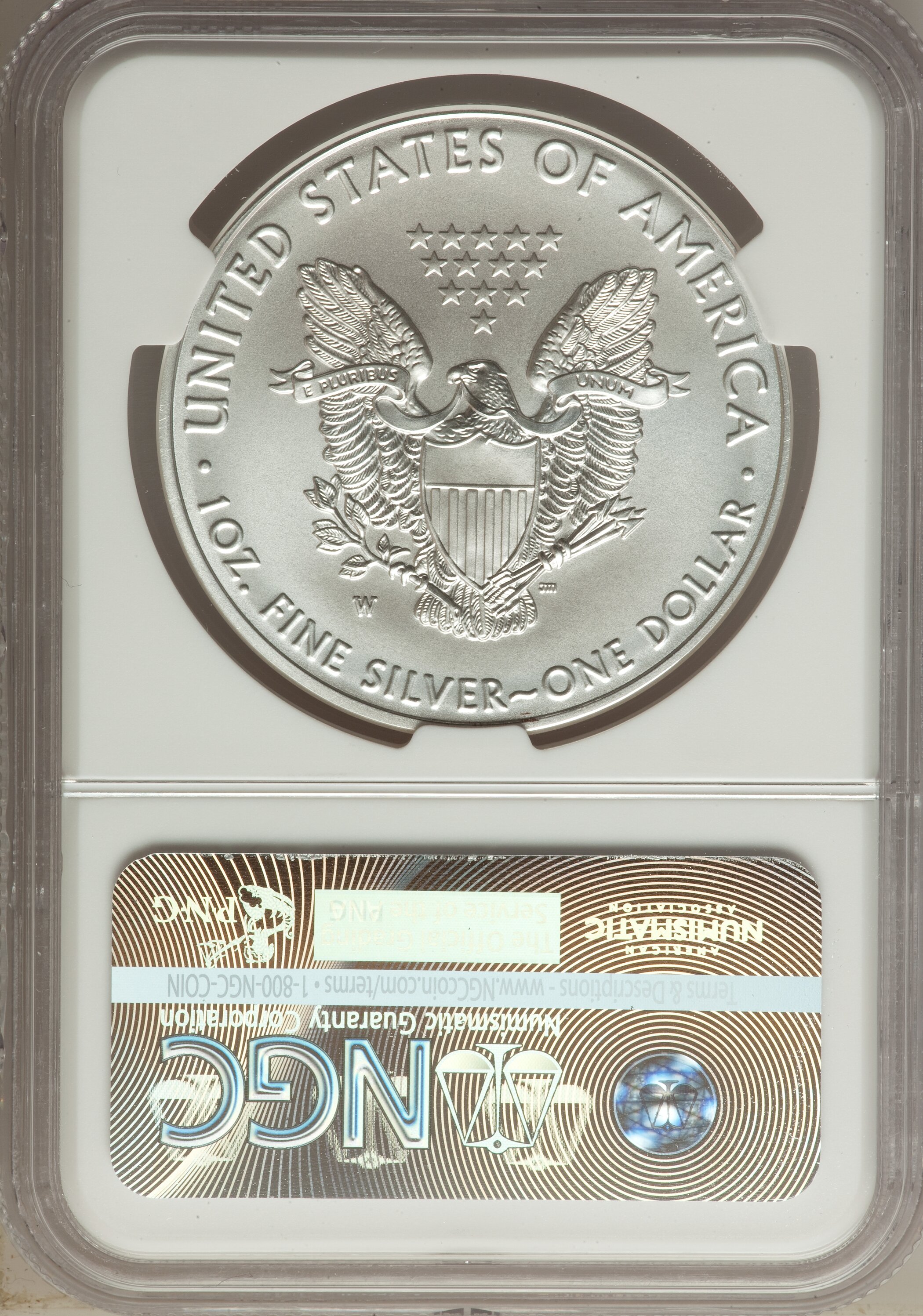 2016-W $1  Silver Eagle, Burnished, 30th Anniversary MS66 thumbnail 4