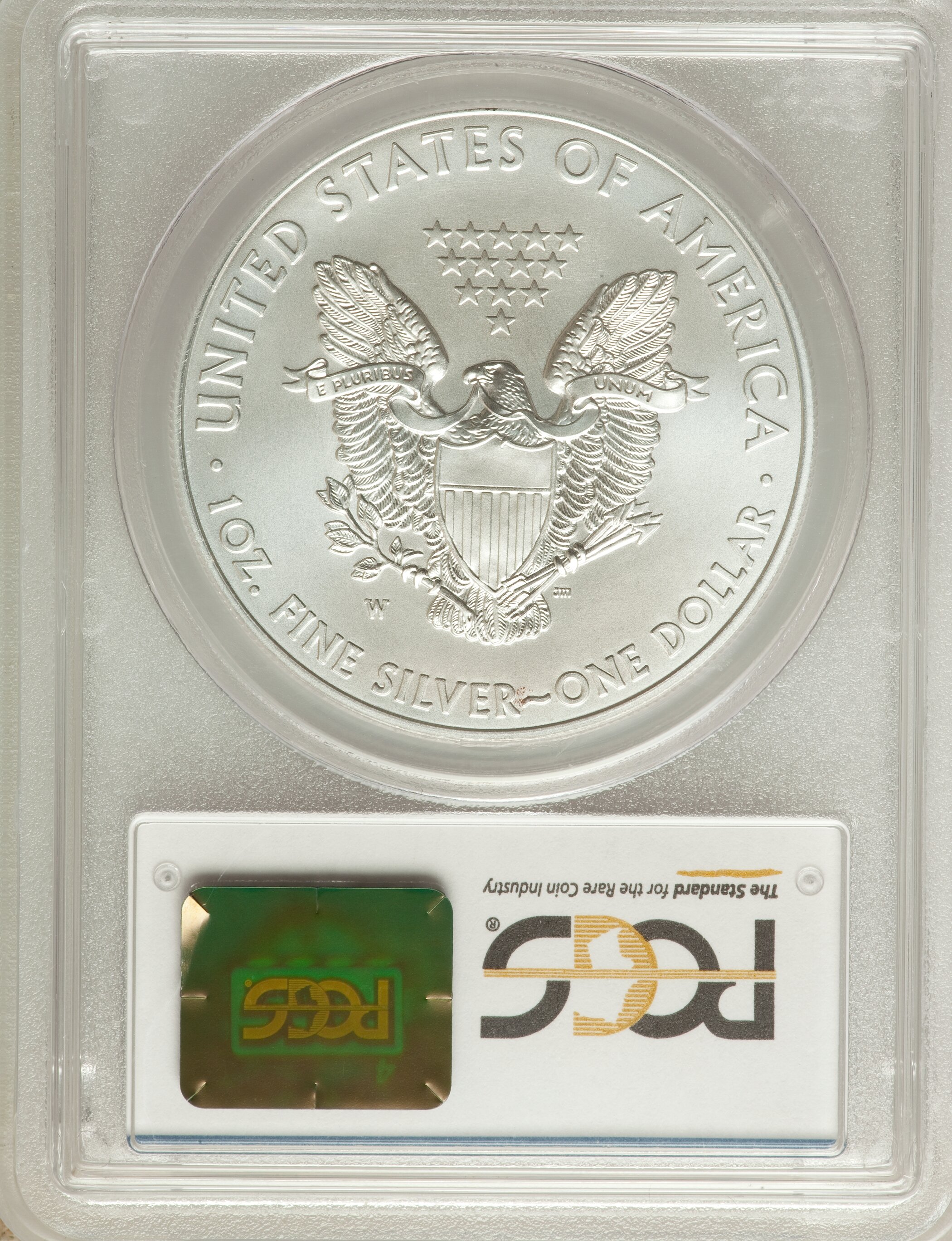 2015-W $1  Silver Eagle, Burnished MS66 CAC thumbnail 4