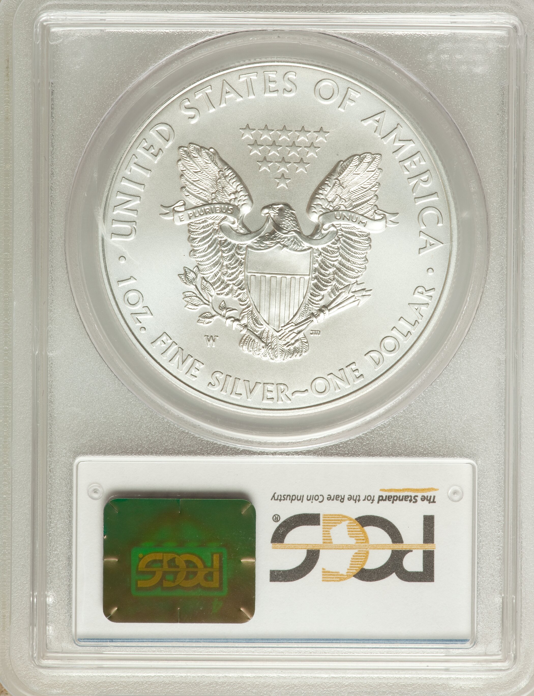 2015-W $1  Silver Eagle, Burnished MS66 CAC thumbnail 2