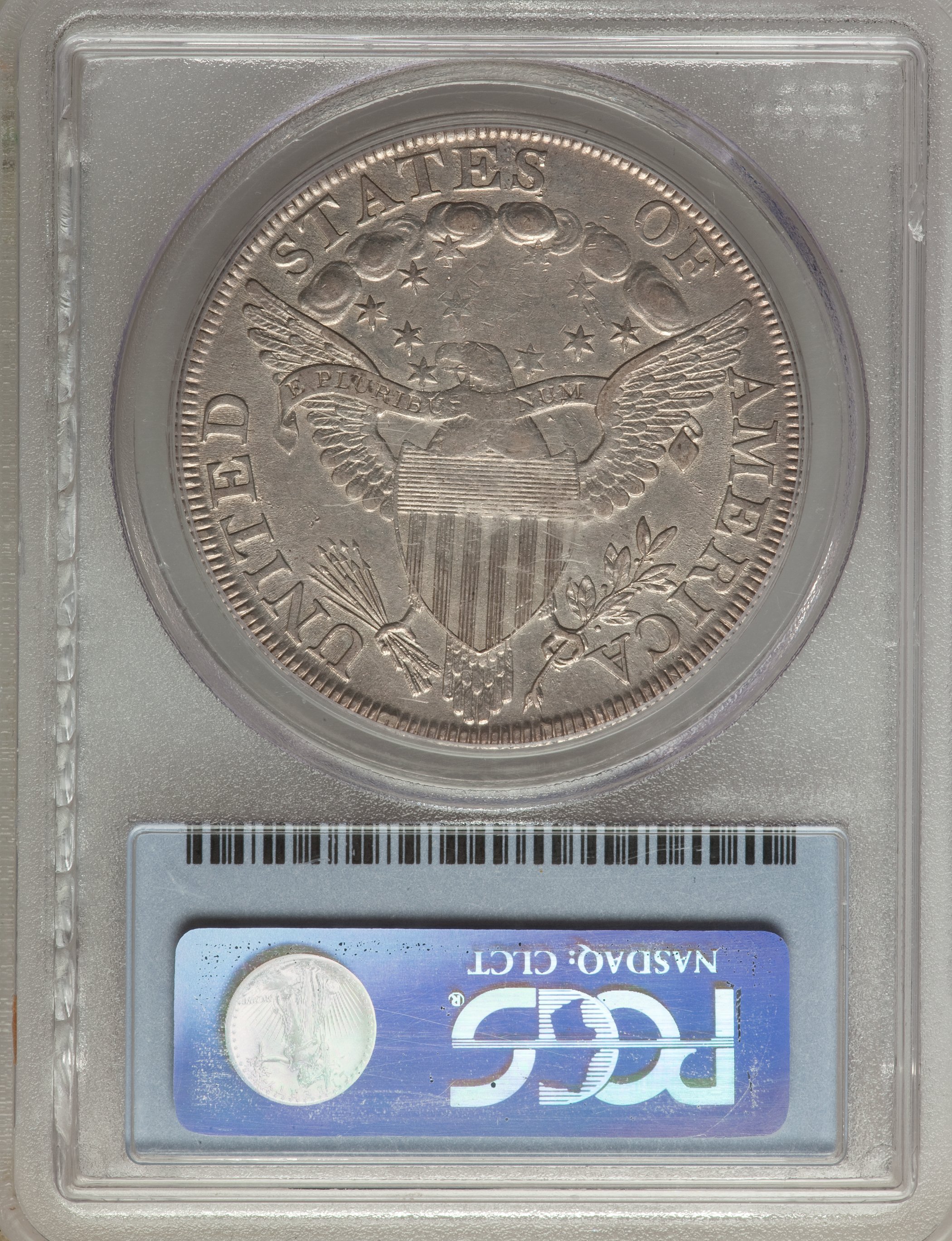 1798 $1  Large Eagle, Pointed 9, Close Date, B-25, BB-123 AU58 thumbnail 14