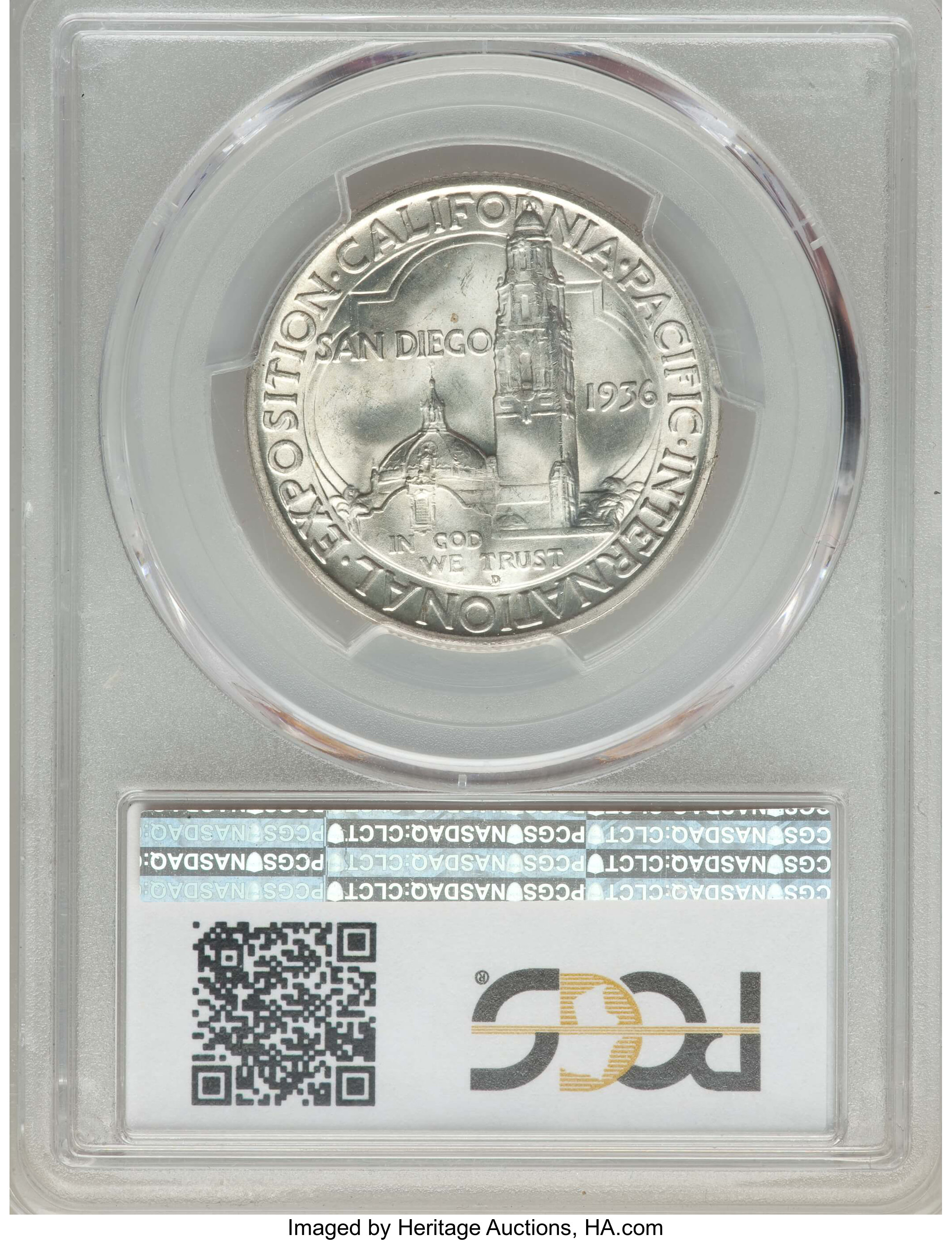 1936-D/D 50c San Diego Expo, FS-501 XF45 CAC thumbnail 2