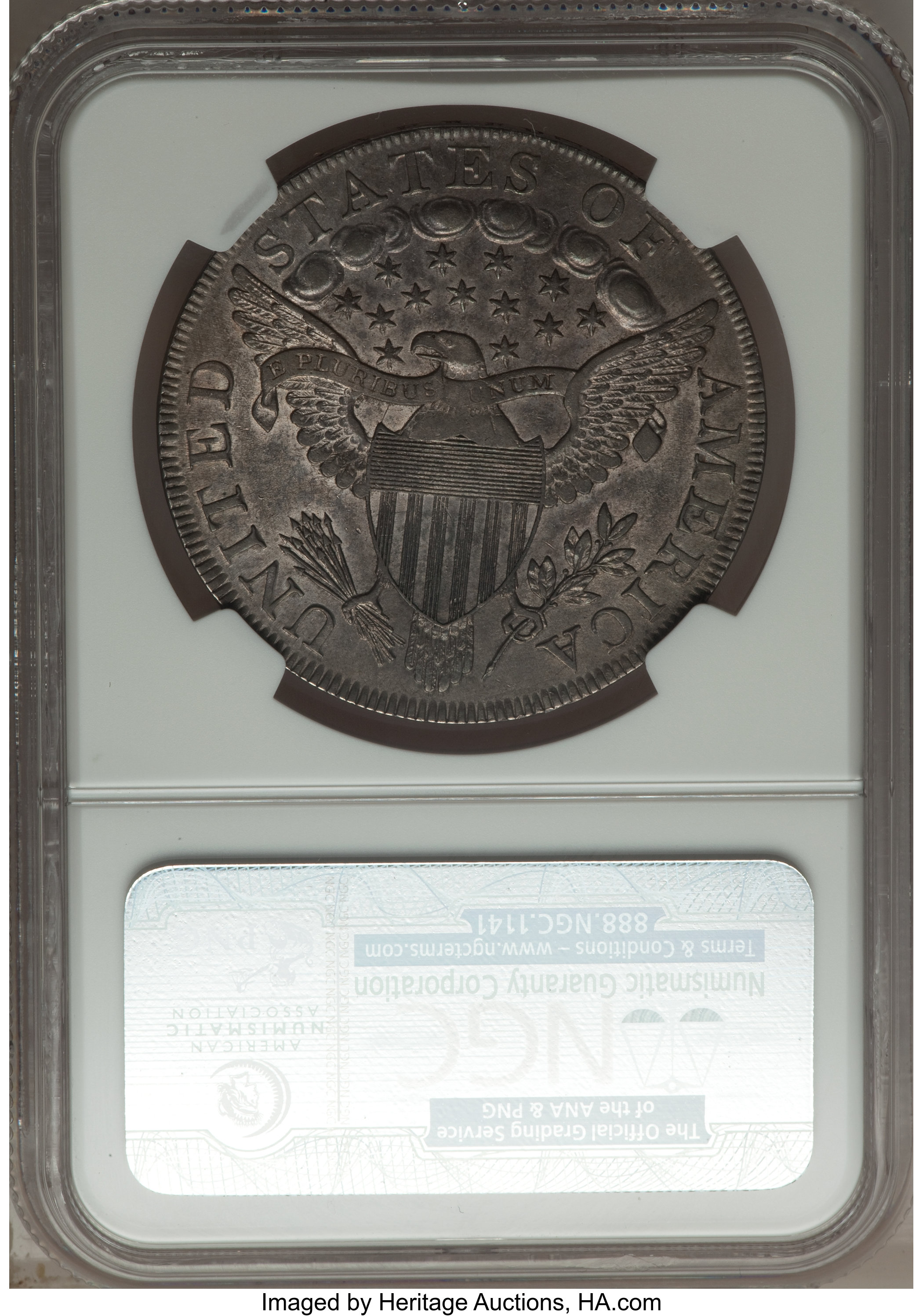 1798 $1  Large Eagle, Pointed 9, 5 Berries, B-11, BB-111 AU50 thumbnail 18