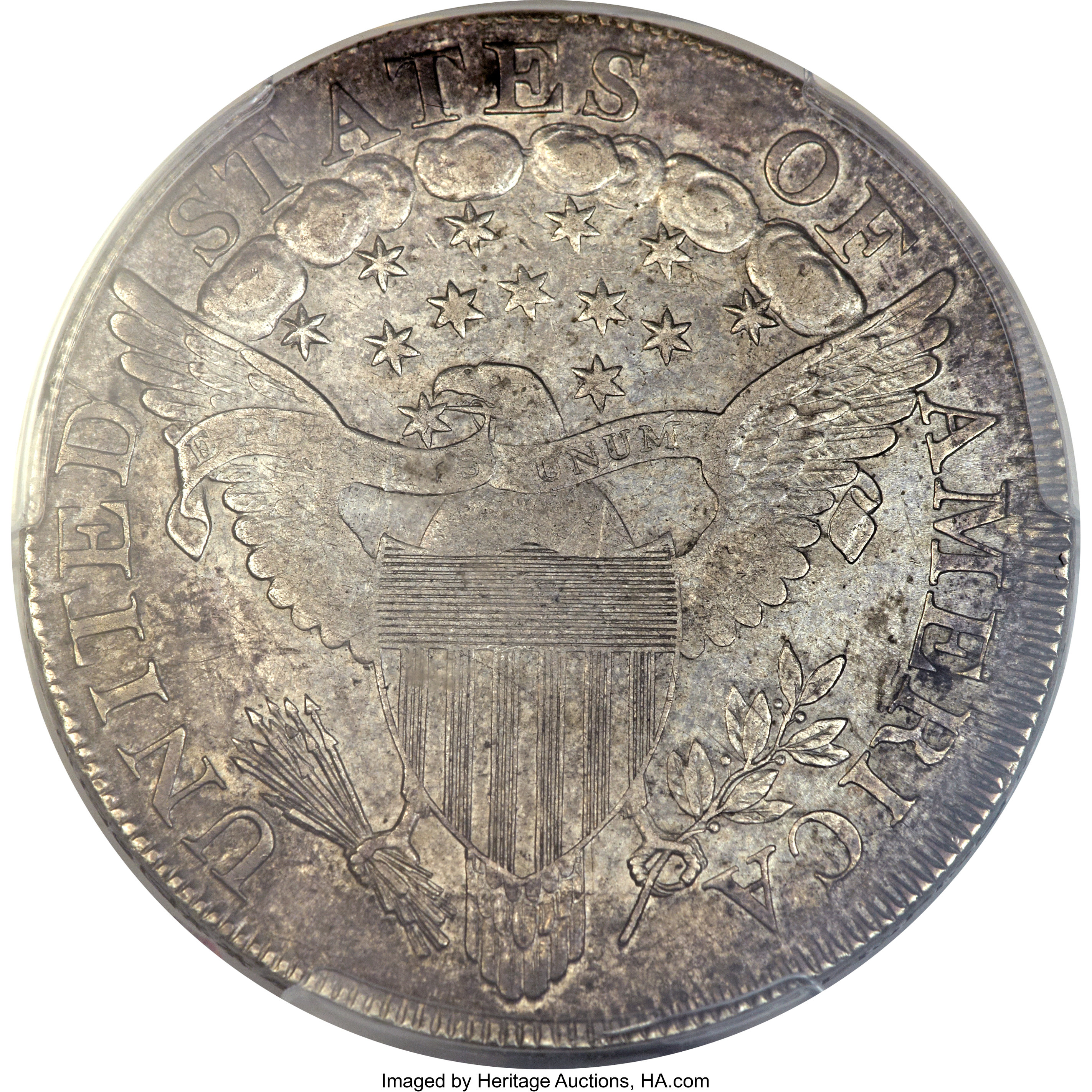 1799/8 $1  13 Stars Reverse, B-2, BB-143 AU50 thumbnail 16