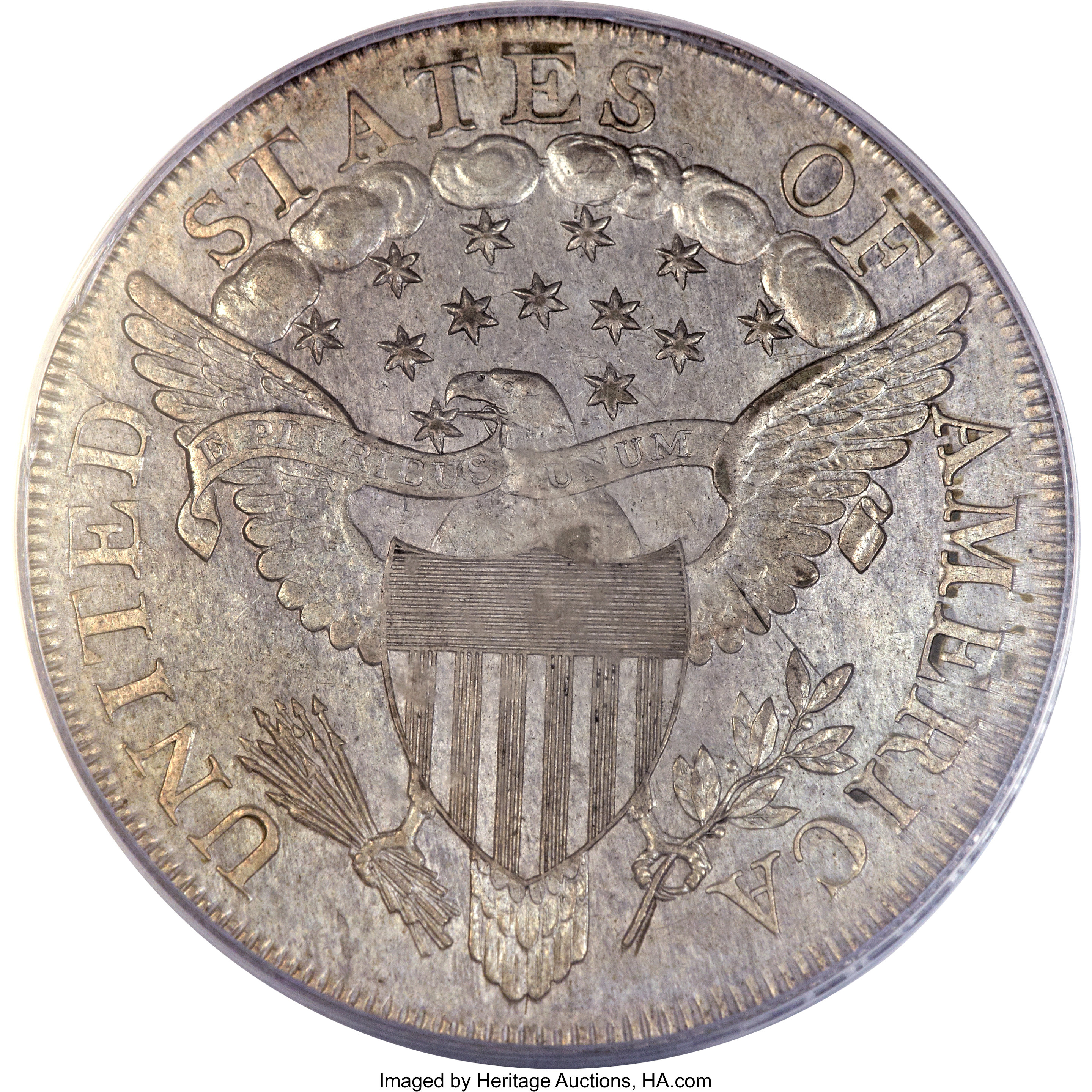 1799/8 $1  13 Stars Reverse, B-2, BB-143 AU50 thumbnail 12