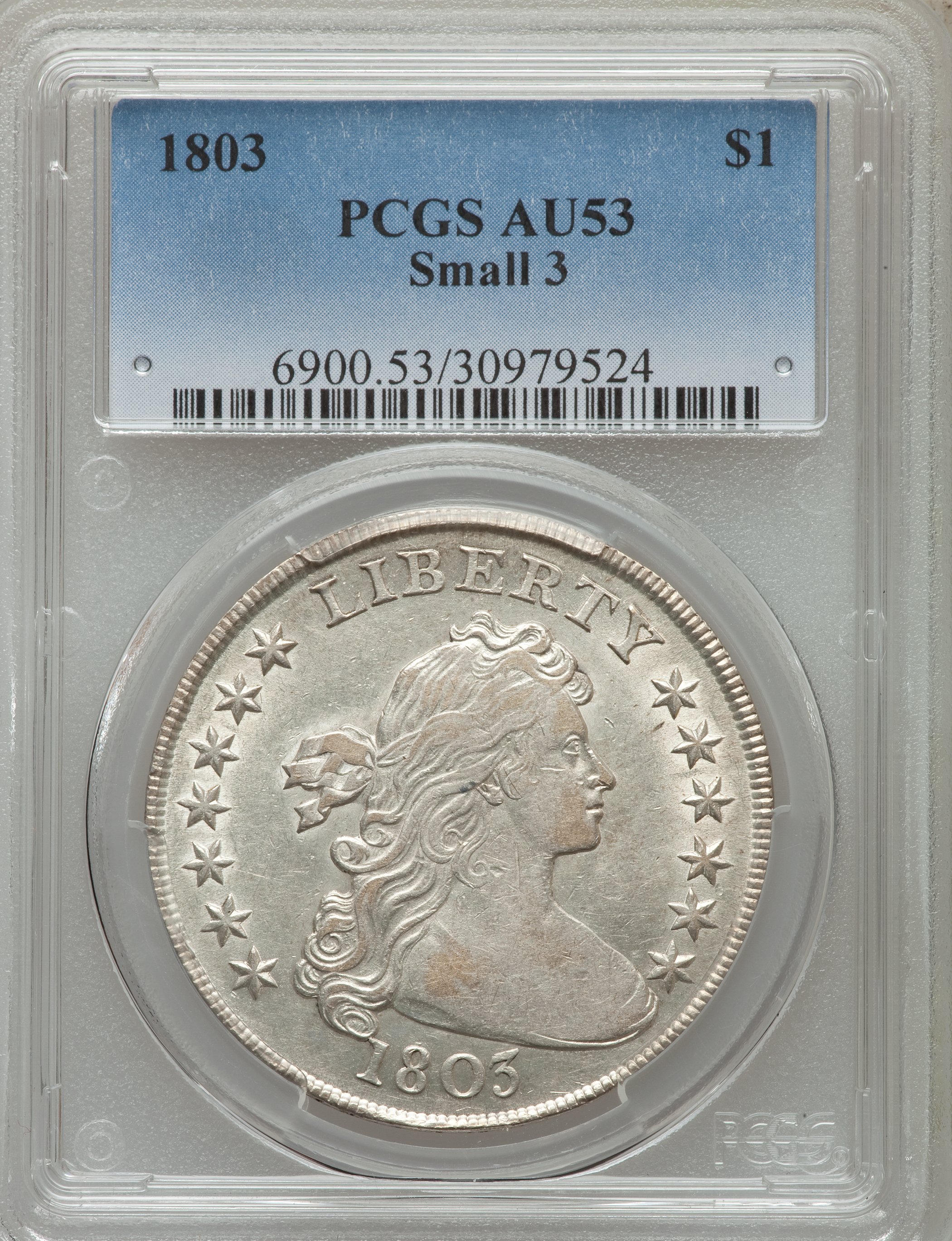 1803 $1  Small 3, B-4, BB-254 AU53 thumbnail 12