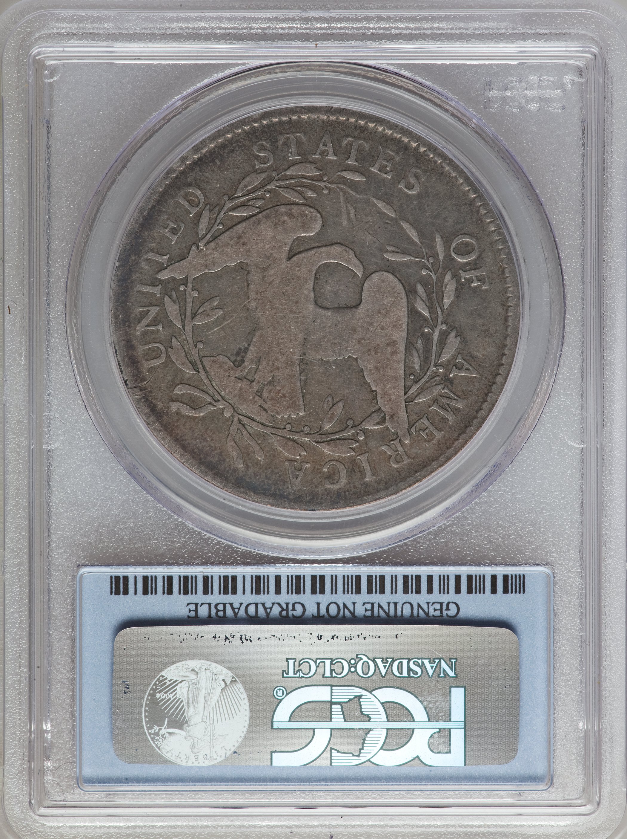 1795 $1  Flowing Hair, 2 Leaves, B-2, BB-20 P1 thumbnail 2