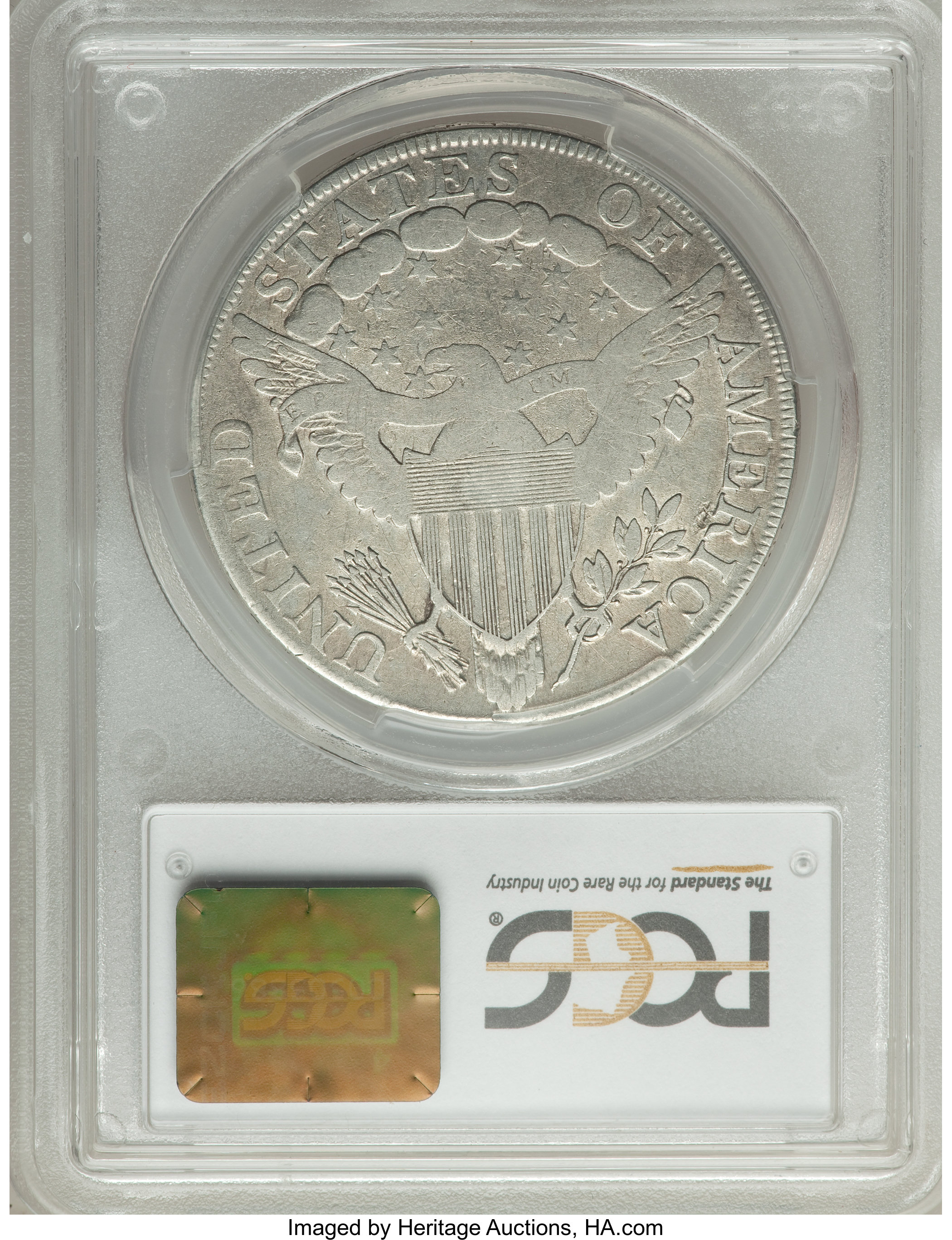 1798 $1  Large Eagle, Pointed 9, Close Date, B-29, BB-119 F12 CAC thumbnail 5