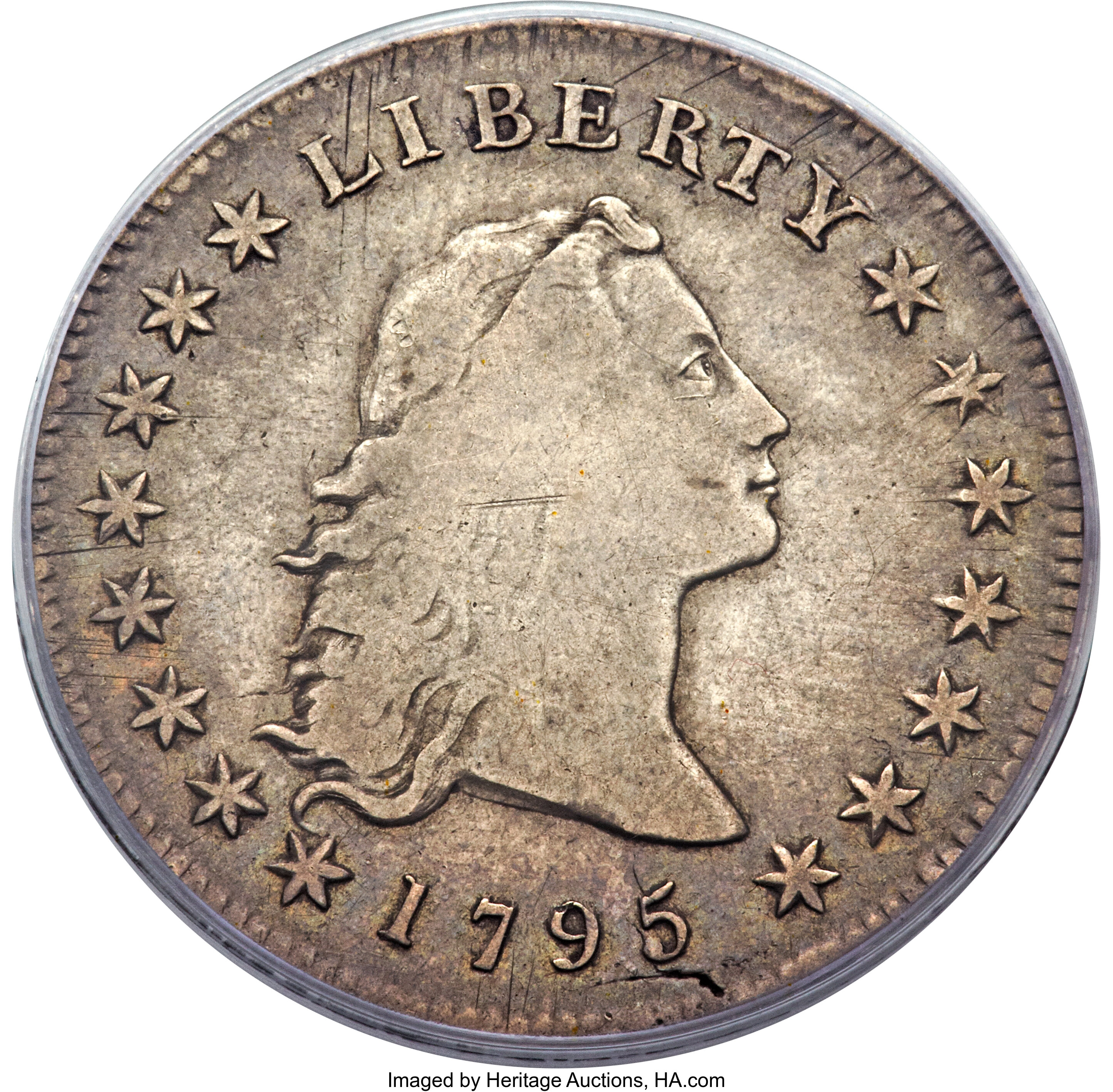 1795 $1  Flowing Hair, 3 Leaves, Missing Leaf, B-6, BB-25 MS thumbnail 15