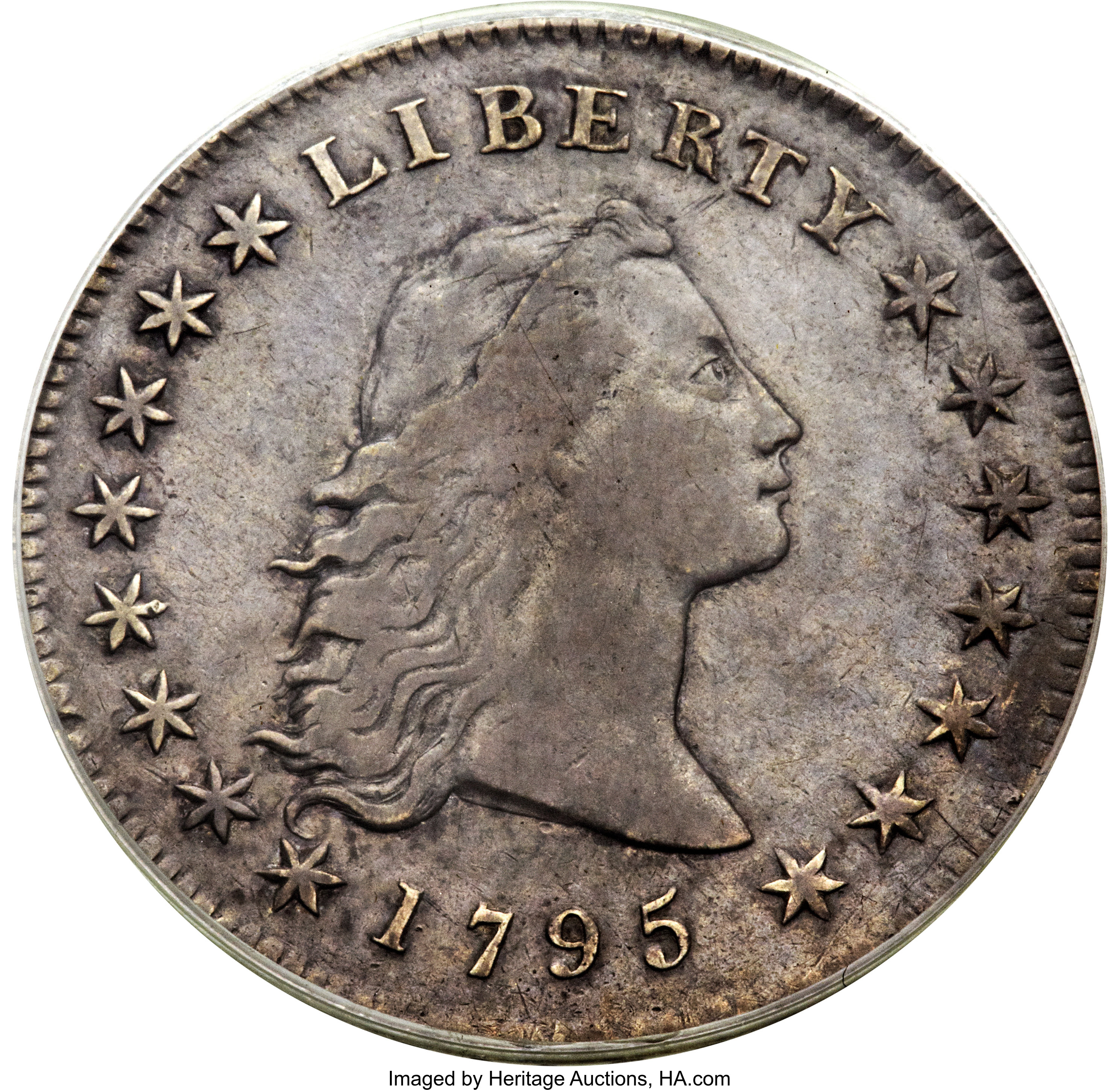 1795 $1  Flowing Hair, 3 Leaves, Missing Leaf, B-6, BB-25 MS thumbnail 19